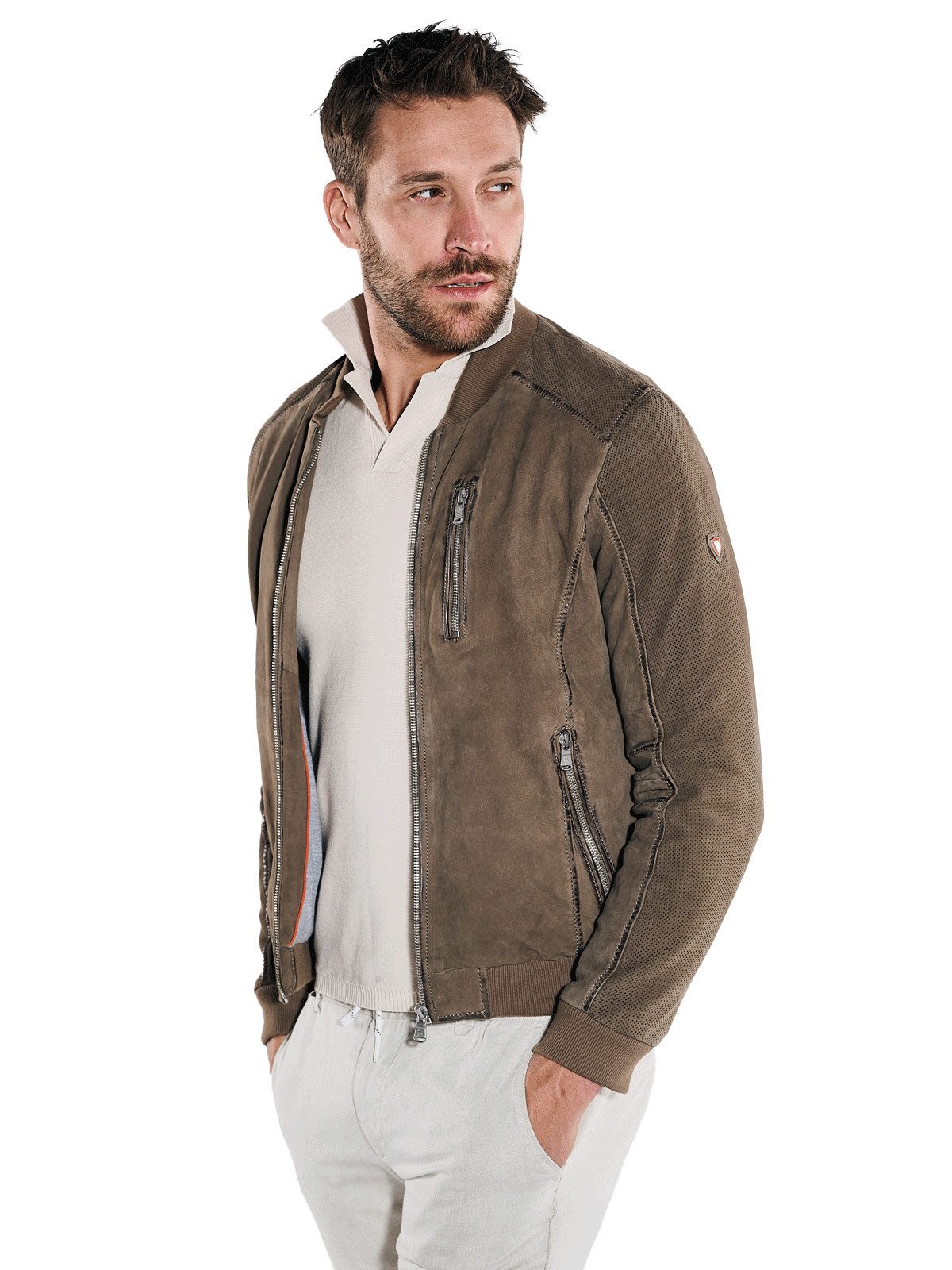 emilio adani Lederjacke Lederjacke slim fit