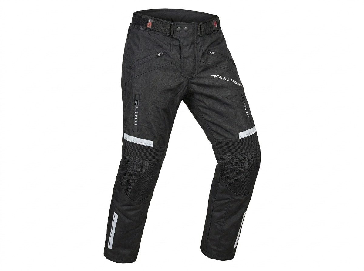 Alpha Speeds Motorradhose SPORT EDITION Allwetter Textil-Kombihose Multifunktionshose (2026) Wasserdicht, trennbares Thermofutter, Air-Vents & Knie-Ergonomie