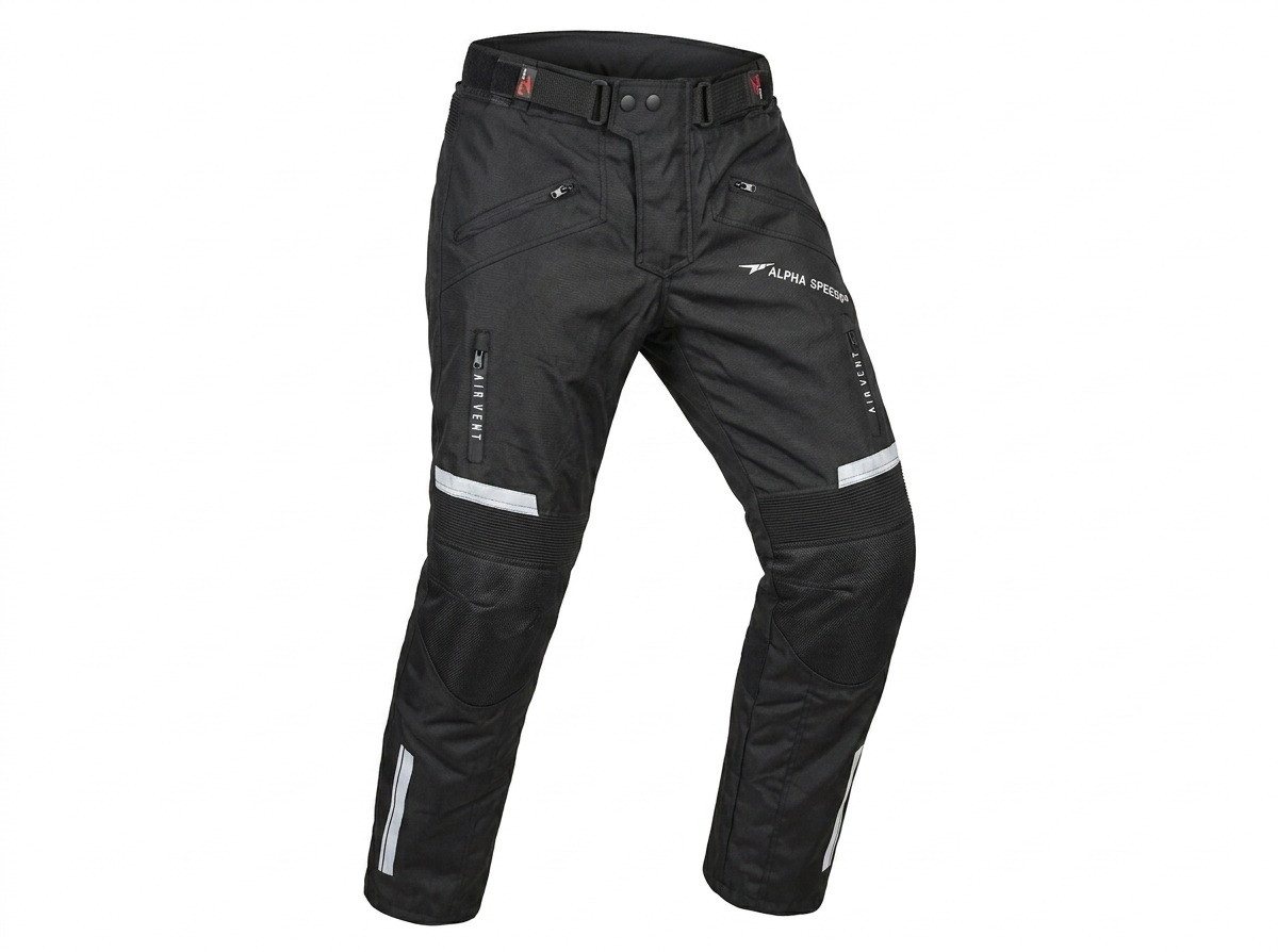 Alpha Speeds Motorradhose SPORT EDITION Allwetter Textil-Kombihose Multifunktionshose (2026) Wasserdicht, trennbares Thermofutter, Air-Vents & Knie-Ergonomie