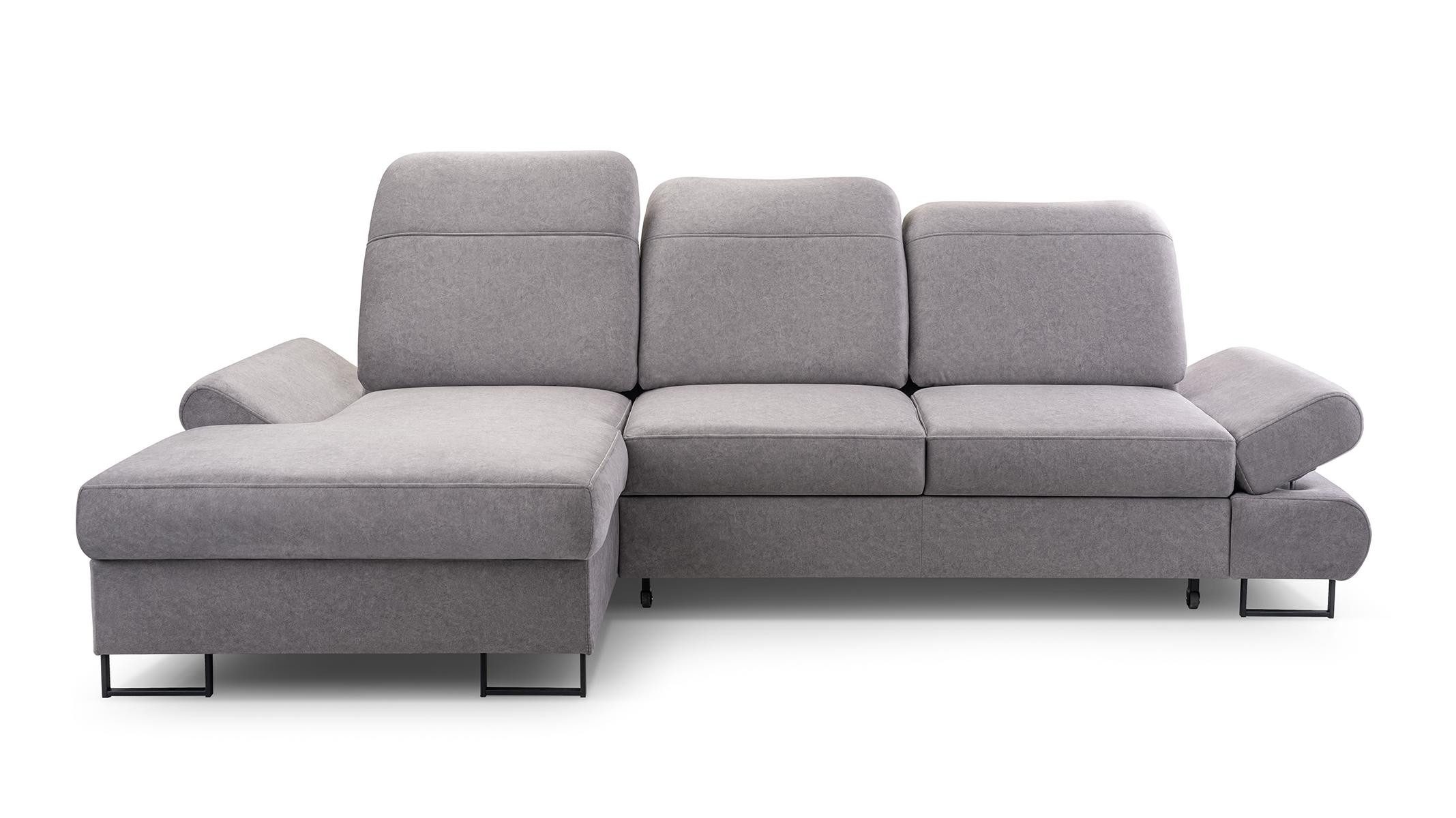 Beautysofa Ecksofa KARO L mit Schlaffunktion, mit Bettkasten, Schlaffunktion, automatischer Mechanismus zum Öffnen des Bettkasten