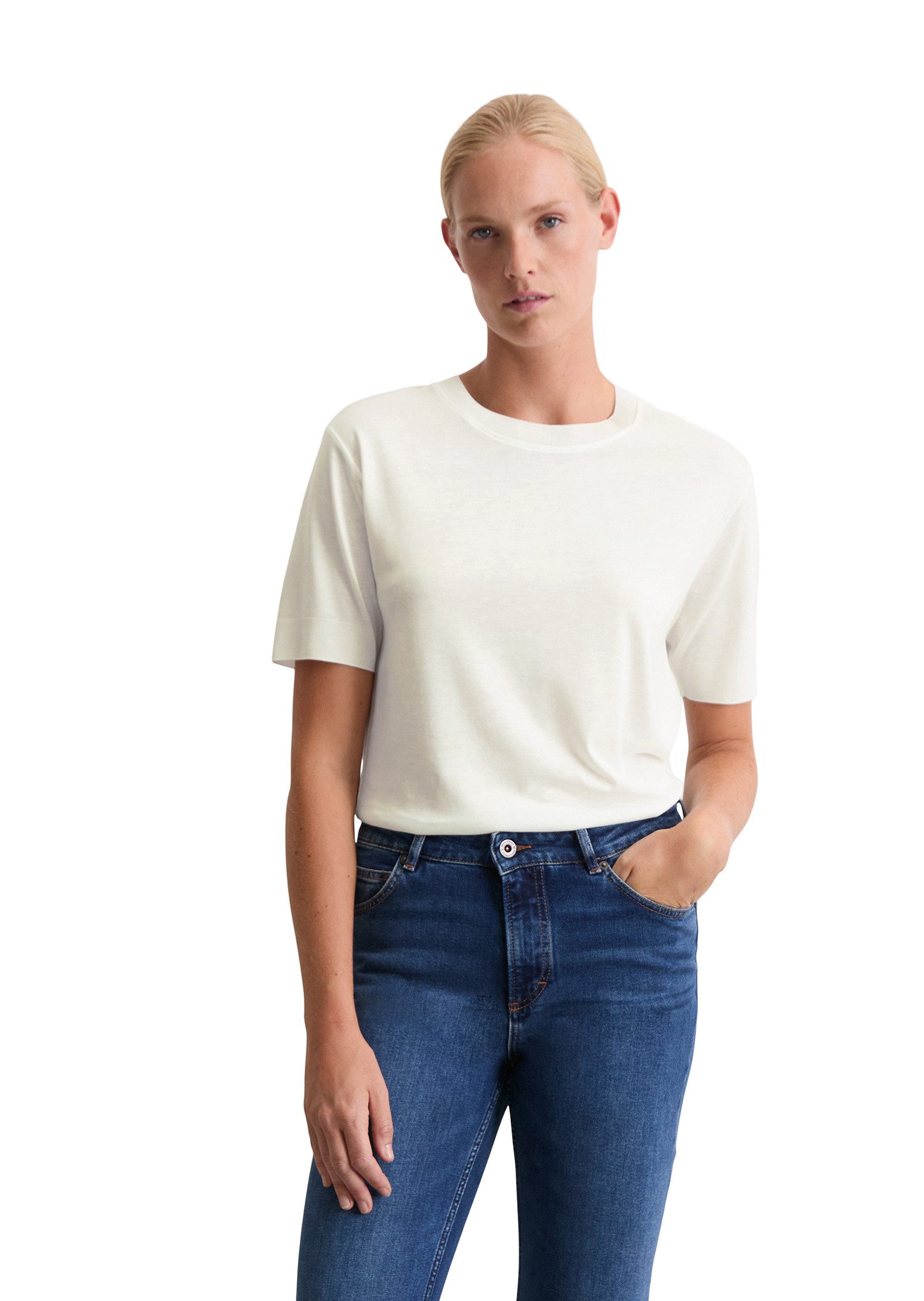 Marc O'Polo T-Shirt aus TENCEL™ Lyocell-Baumwolle-Mix günstig online kaufen