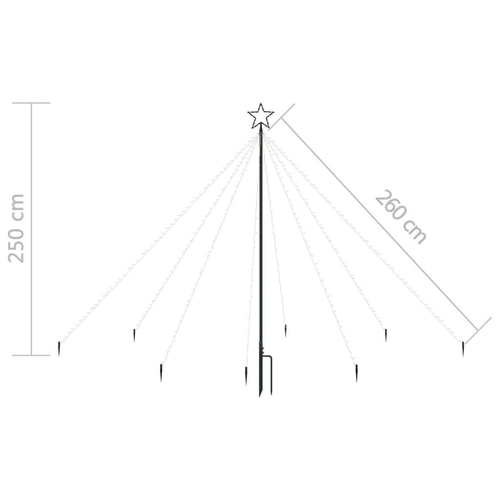 LED Blau vidaXL Outdoor 2,5 m Indoor Baum LEDs Weihnachtsbaum-Lichterketten 400