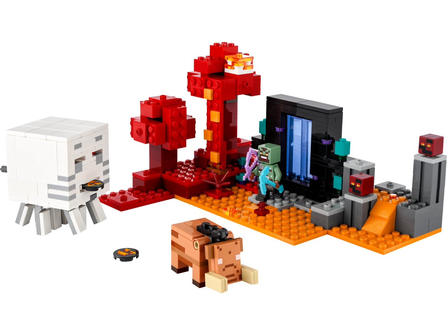 LEGO® Minecraft 21255 Hinterhalt am Netherportal Spielbausteine, (Set, 352 St., Set)