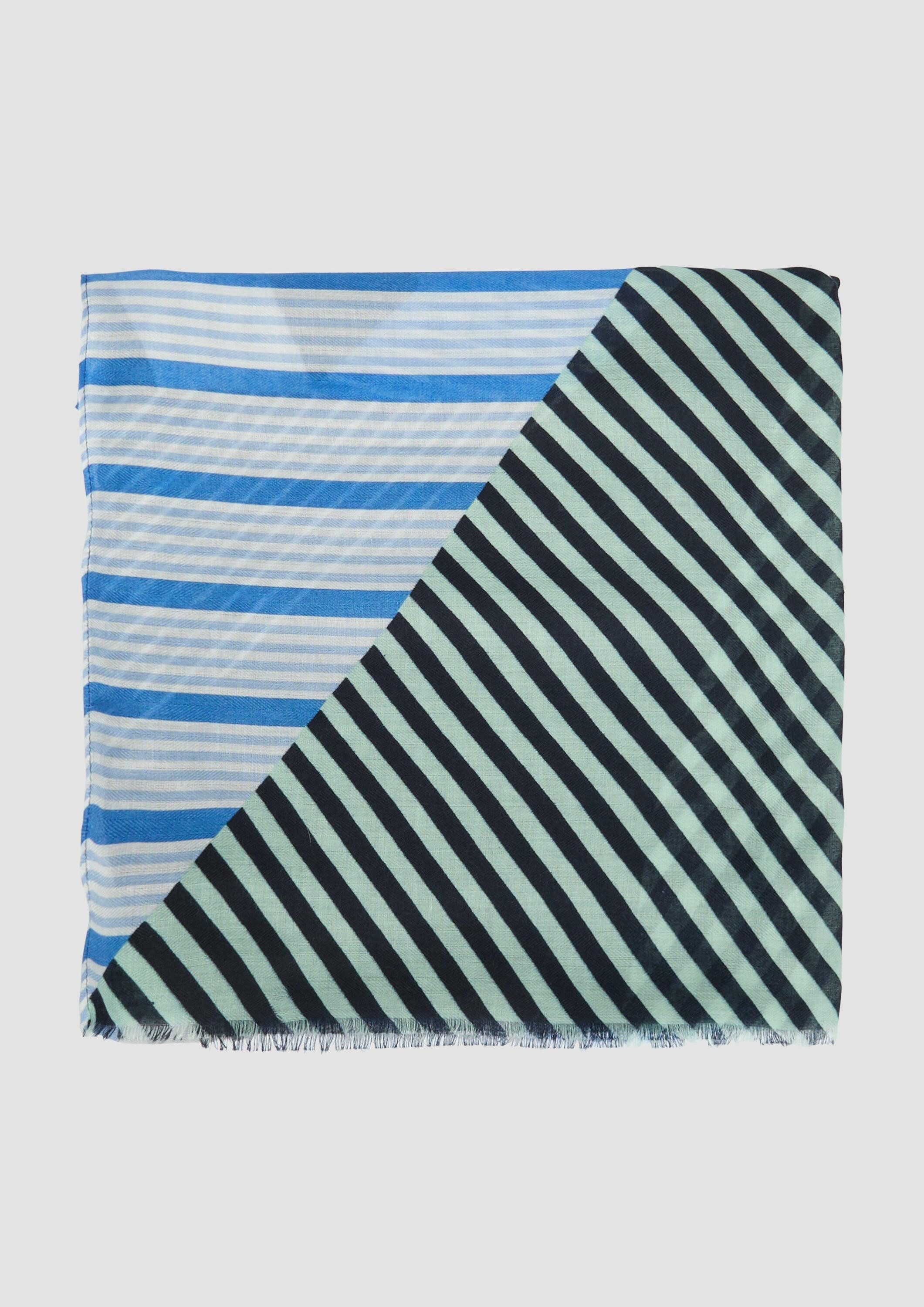 s.Oliver Schal Tuch, Feines Tuch aus recyceltem Polyester mit modischem Artwork-Print