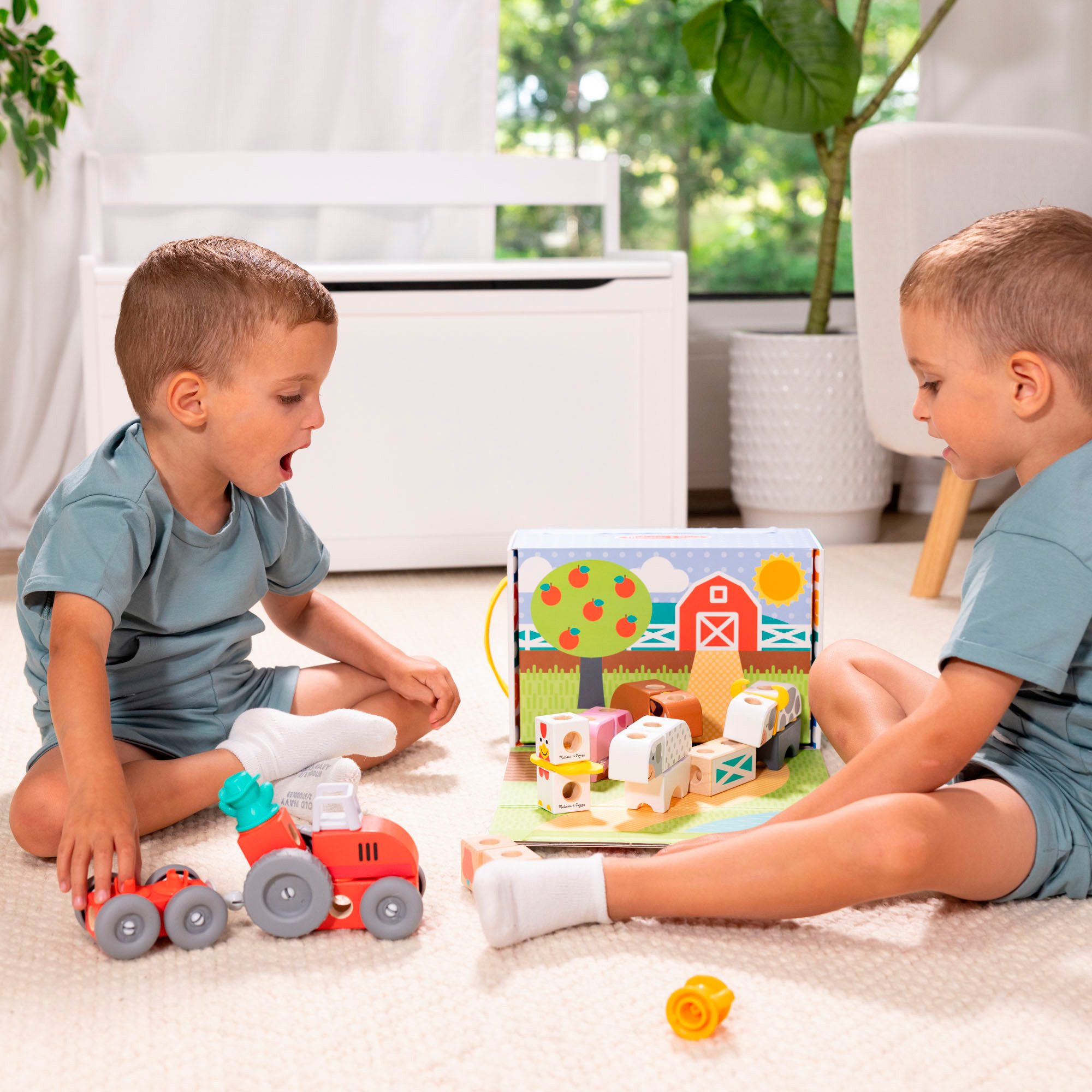 Spin Master Melissa & Doug Blockables Bauernhof Spielbausteine, (56 St)