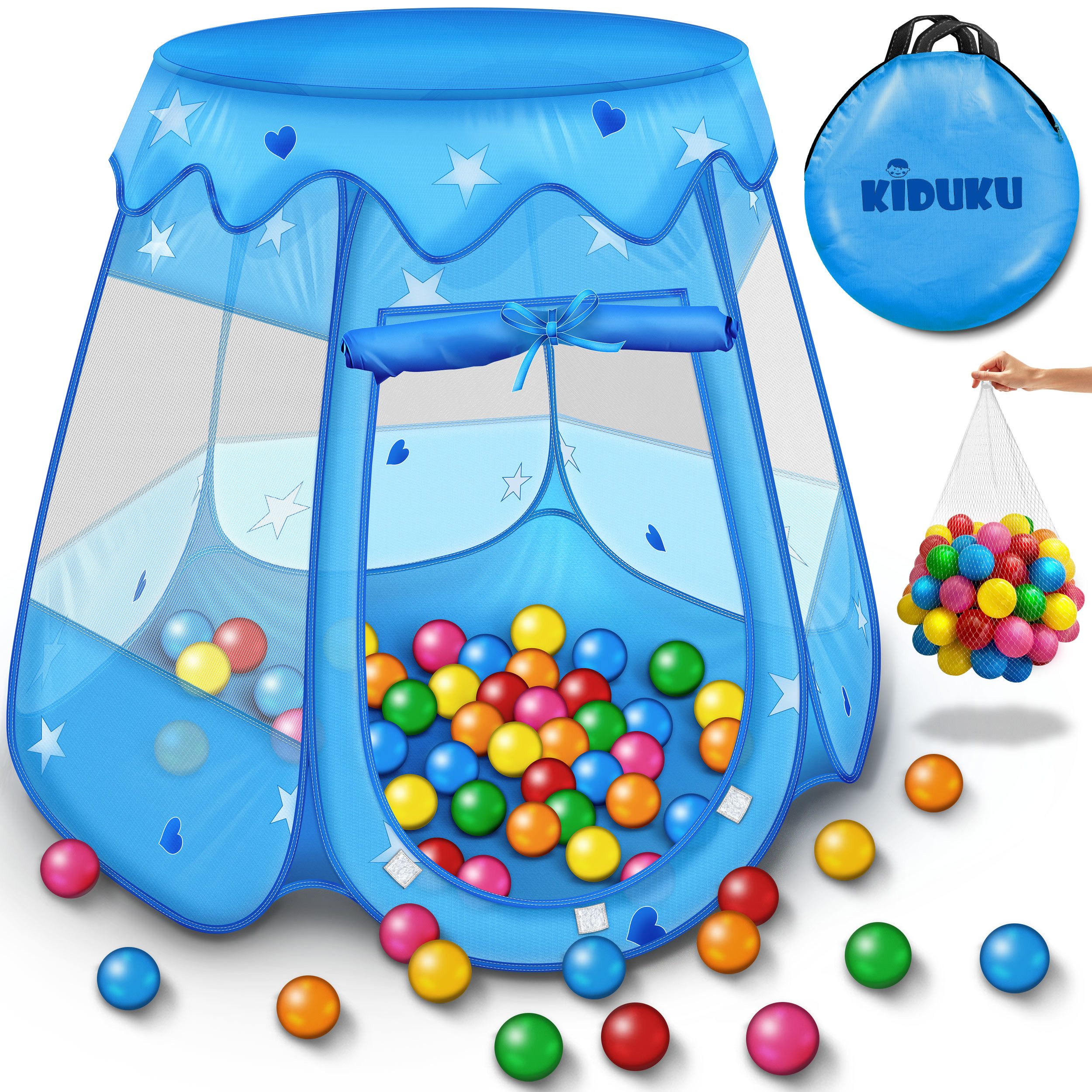 Bällebad KIDUKU® Kinderzelt Bällebad Babyzelt Spielhaus Spielzelt + 100 Bälle