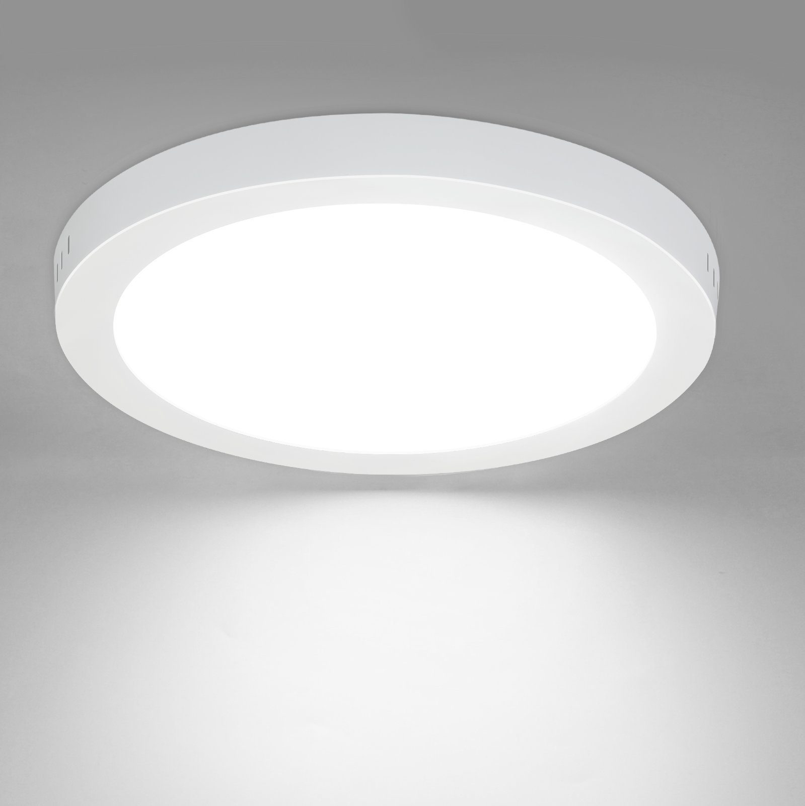 Deckenlampe IP44, weiß/5000 Deckenleuchte Modern LED 5000k Flach ZMH Kaltweiß, integriert, LED wasserdichtes fest