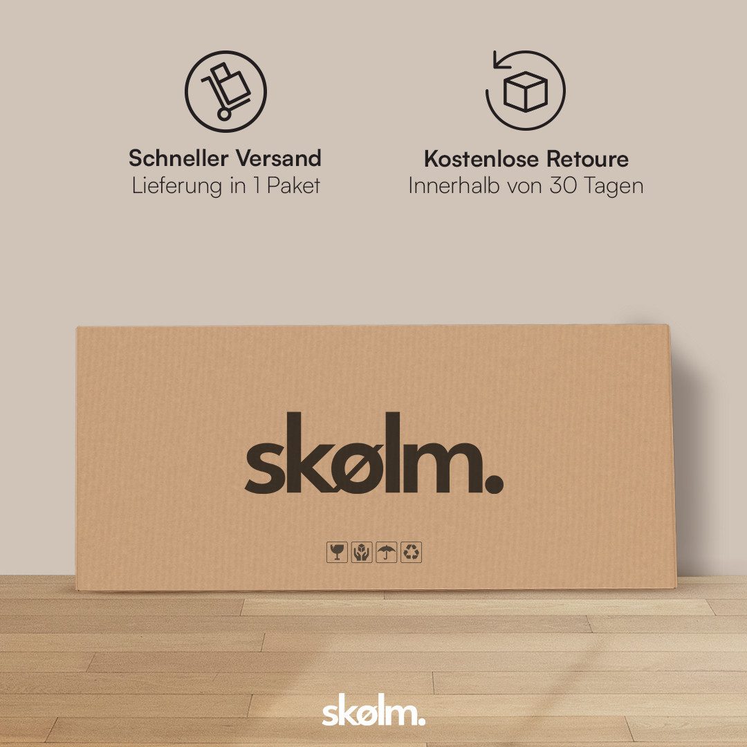skølm Lowboard Atria aus Metall (Mintgrün), Metallkommode mit 4 Fächern & 2 Türen, 55x38x105cm (HxTxB)