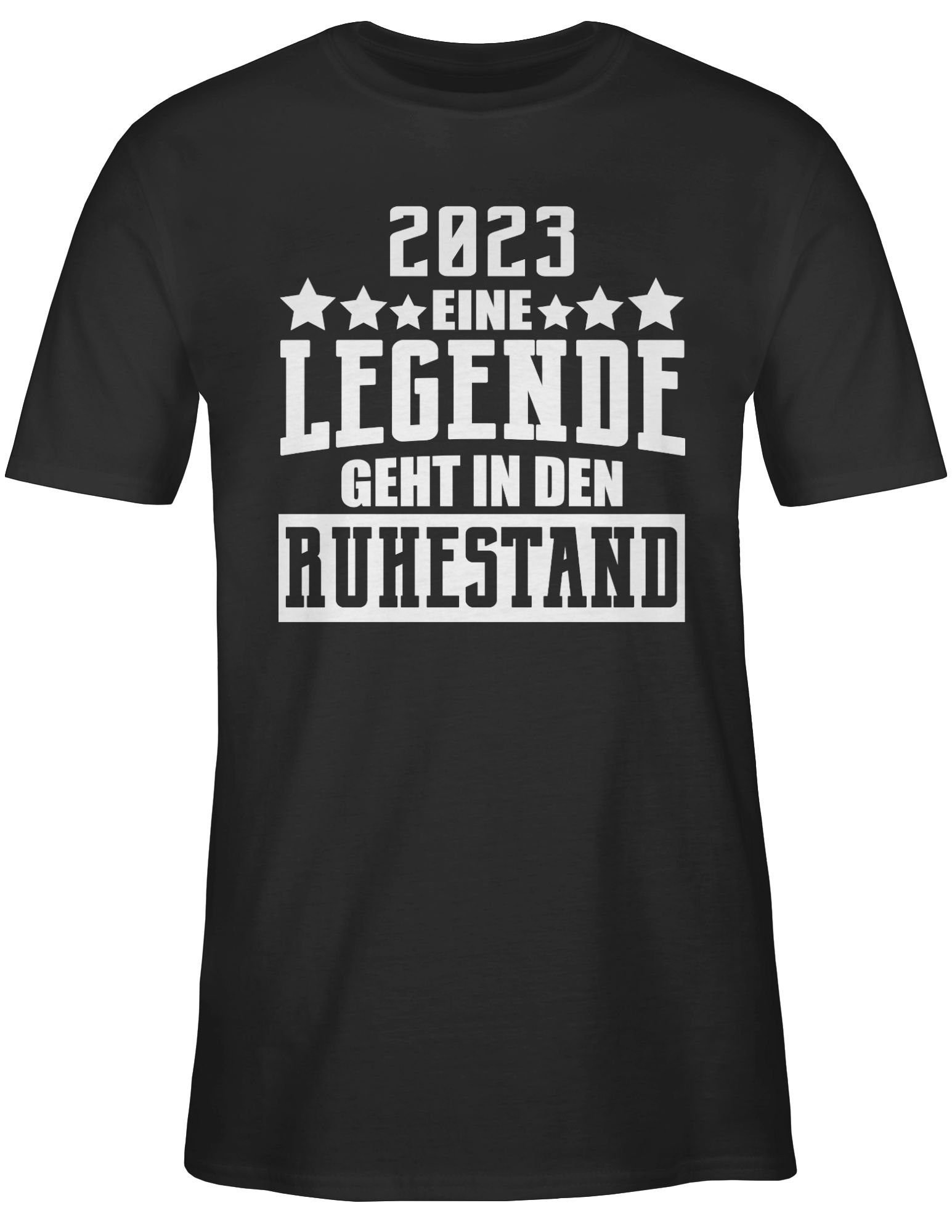 Shirtracer T-Shirt 2023 - Eine den Ruhestand in Geschenk Legende Schwarz 1 geht Rentner