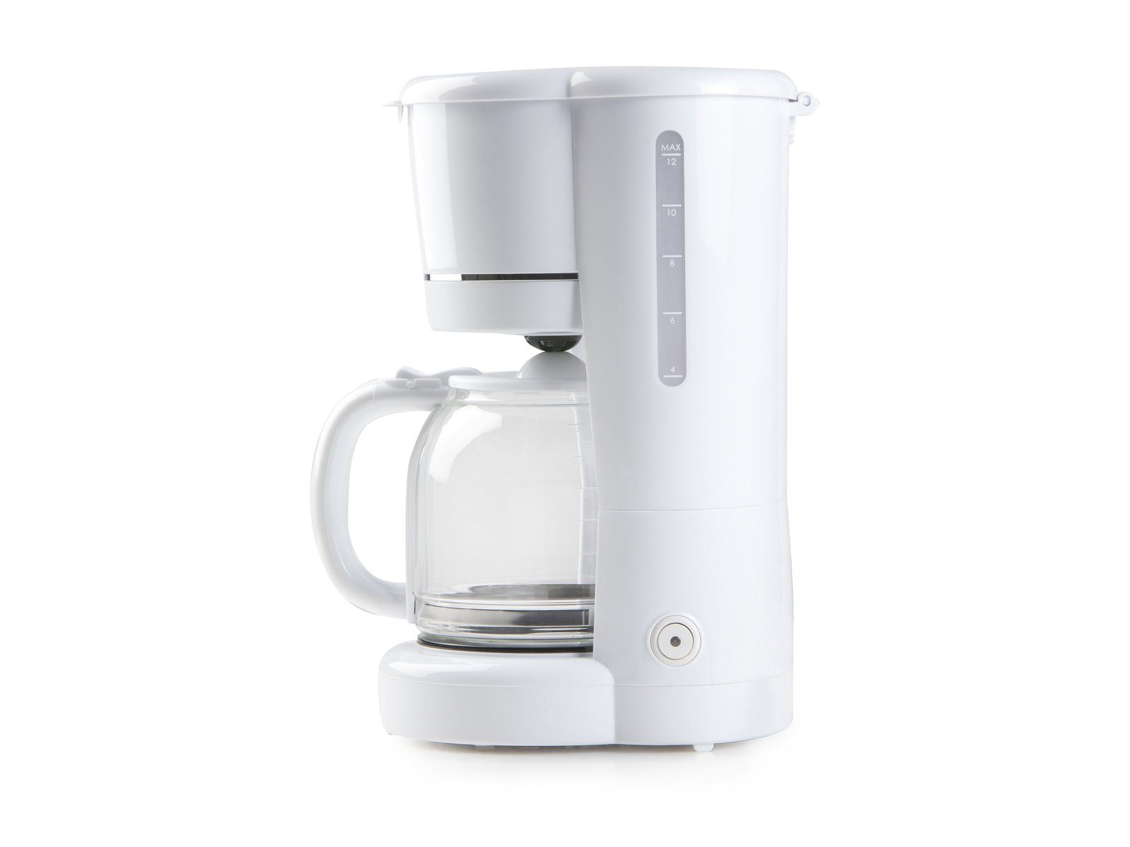 Tassen 1.5l mit nachhaltige Glaskanne kleine Weiß Kaffeekanne, Kaffee-Filtermaschine Filterkaffeemaschine, 4, Permanentfilter Domo 12