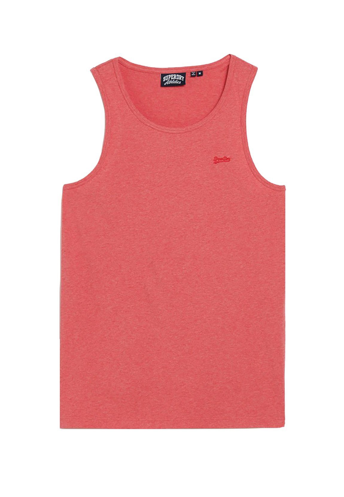 Superdry T-Shirt Superdry Tank Herren ESSENTIAL LOGO VEST UB Punch Pink Marl