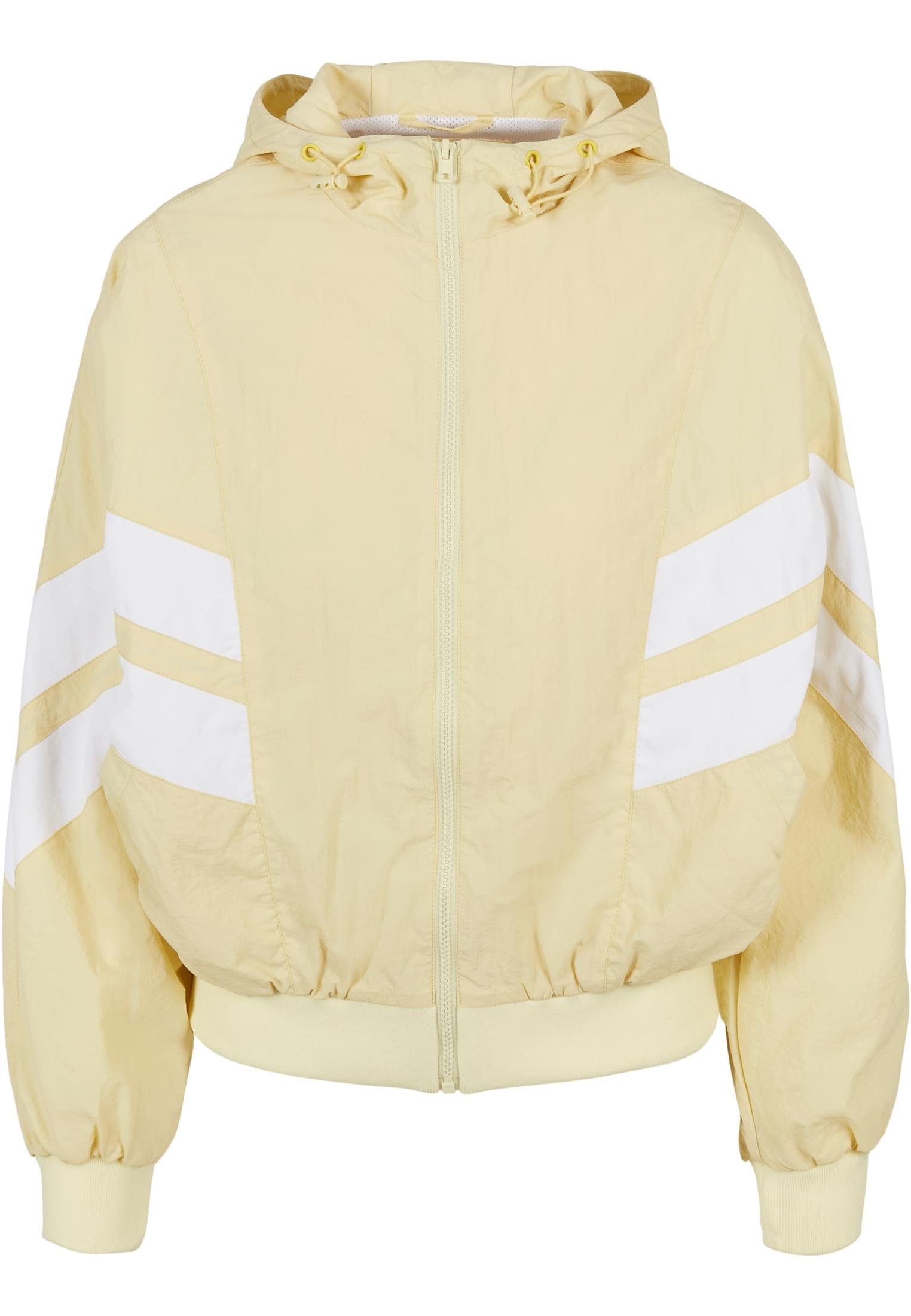 URBAN CLASSICS Outdoorjacke (1-St) softyellow/white Crinkle Batwing Jacket Ladies Damen