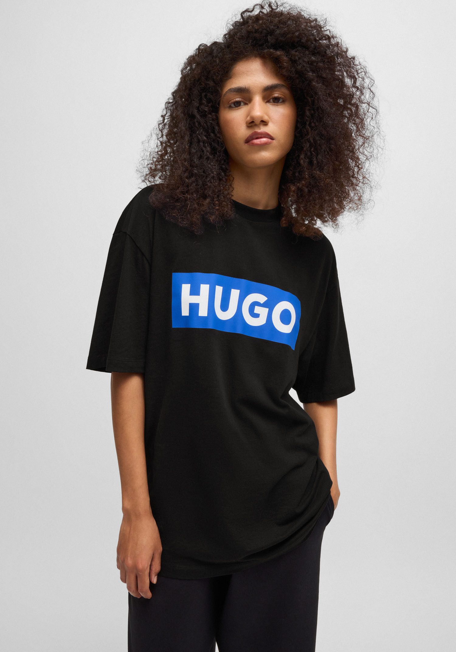 HUGO Blue T-Shirt Nico mit großem günstig online kaufen