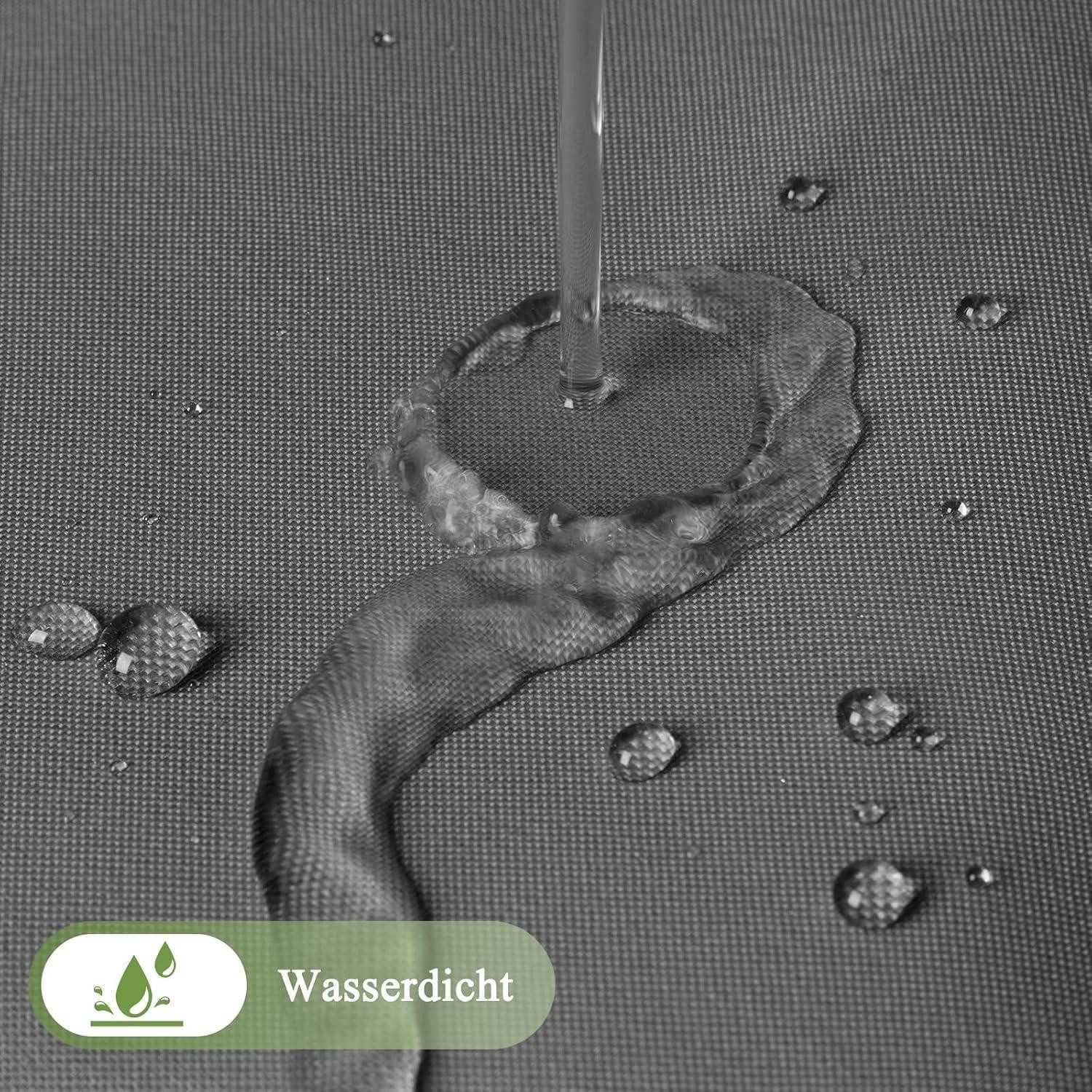 LuxusKollektion Duschvorhang Duschvorhang 180x190cm Textil Grau wasserdicht mit beschwertem Saum Breite 190 cm – Bild 3 von 5