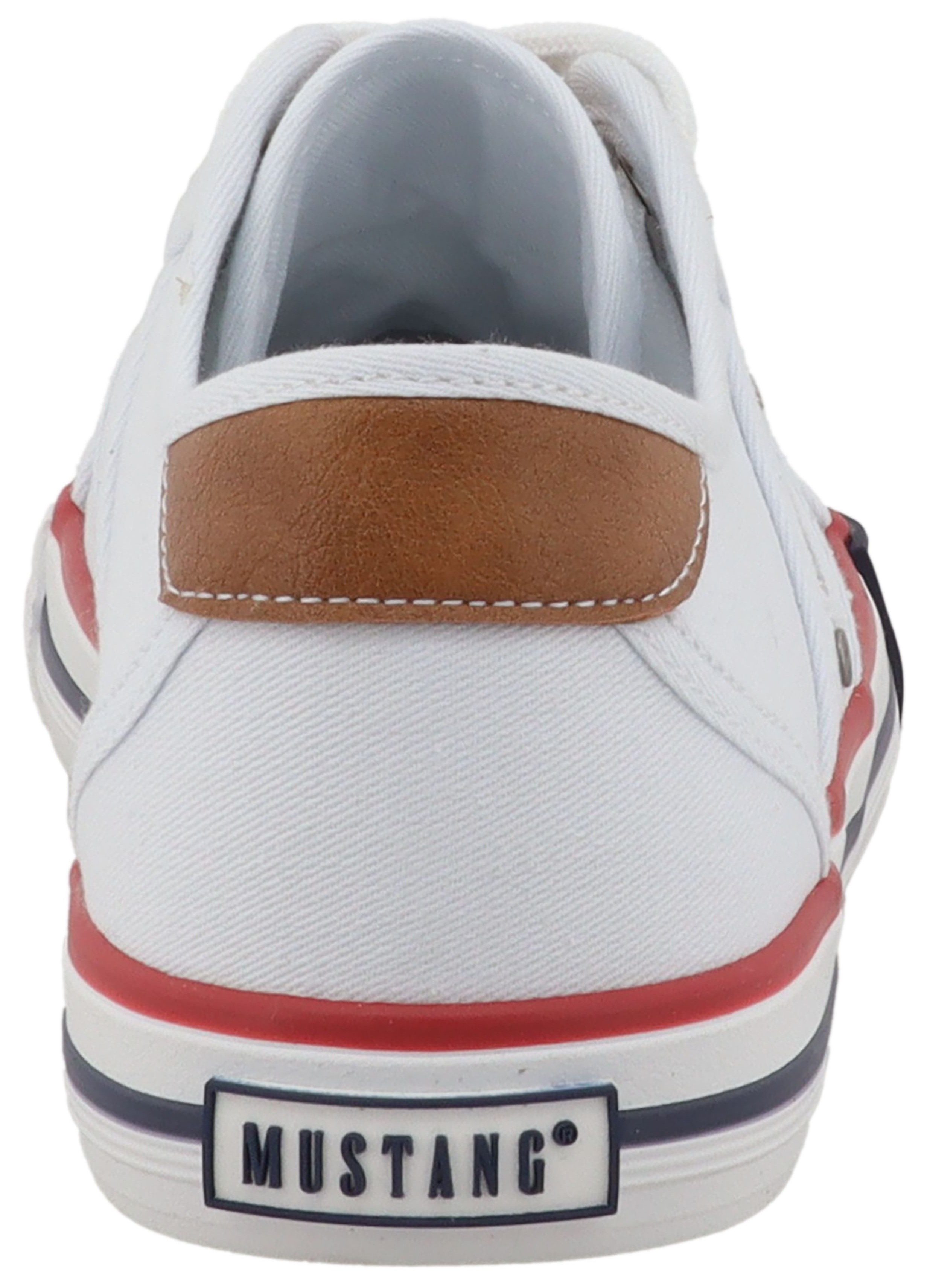 Mustang Shoes Winona Sneaker Freizeitschuh, Halbschuh, Schnürschuh mit seitlichem Logoschriftzug