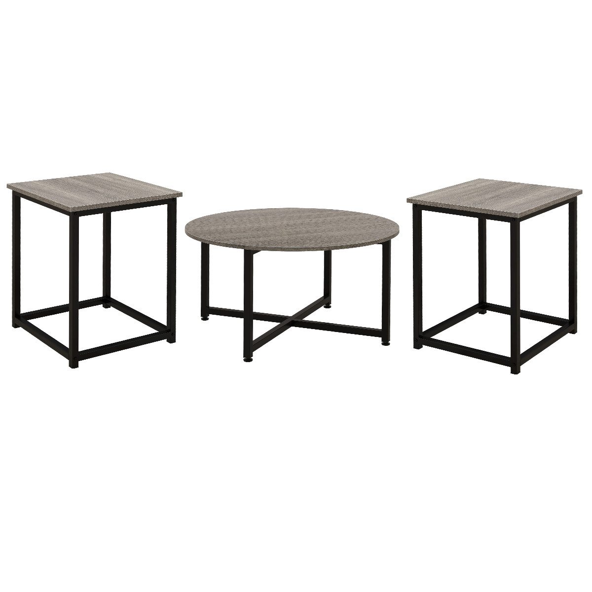 COSTWAY Satztisch, 3er Set, Couchtisch rund günstig online kaufen