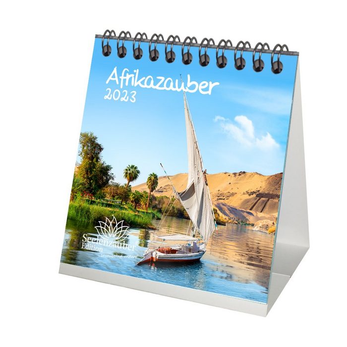 Seelenzauber Tischkalender Afrikazauber Tischkalender für 2023 Format 10cm x 10cm Afrika Landscha