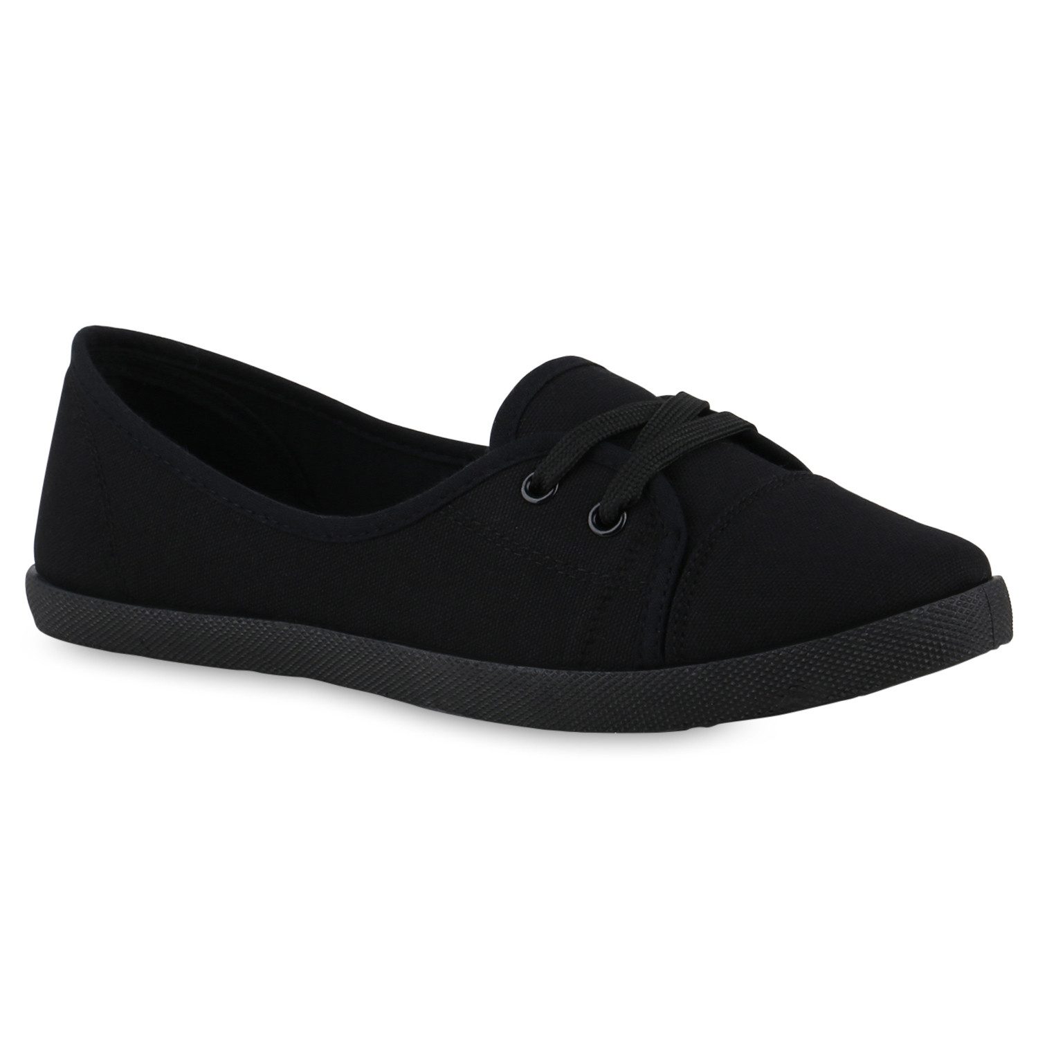 VAN HILL 841298 Sneaker Ballerinas Damen Sportliche Ballerinas Bequeme Basic Stoff Freizeit