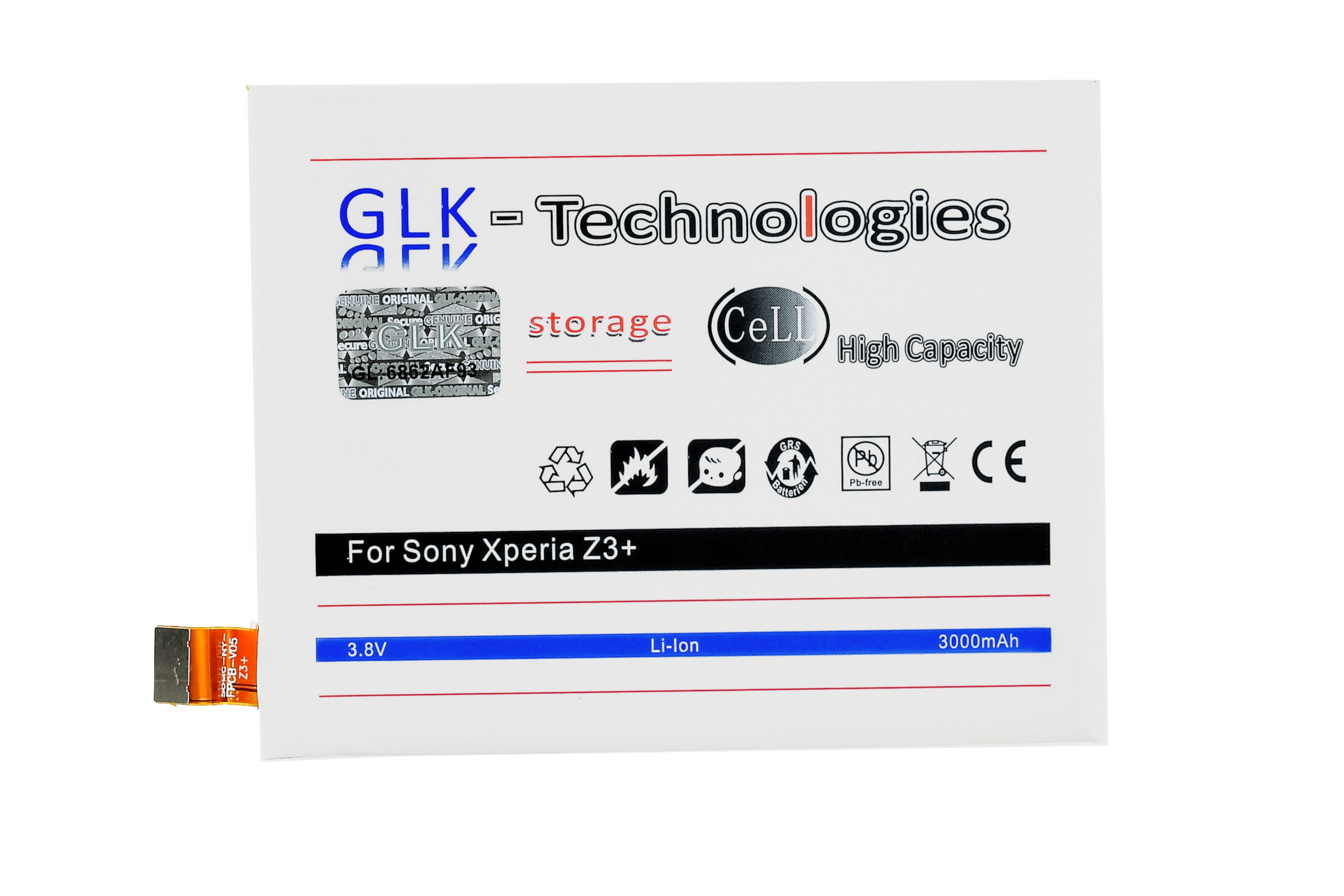 3000 Original NEU Ersetzt accu, (3.8 LIS1579ERPC, Battery, High Z3+ Xperia Sony Ersatzakku kompatibel Kit mAh Smartphone-Akku mAh inkl. GLK-Technologies 3000 Power Z3 Werkzeug Set Akku, Plus GLK-Technologies Sony mit V)