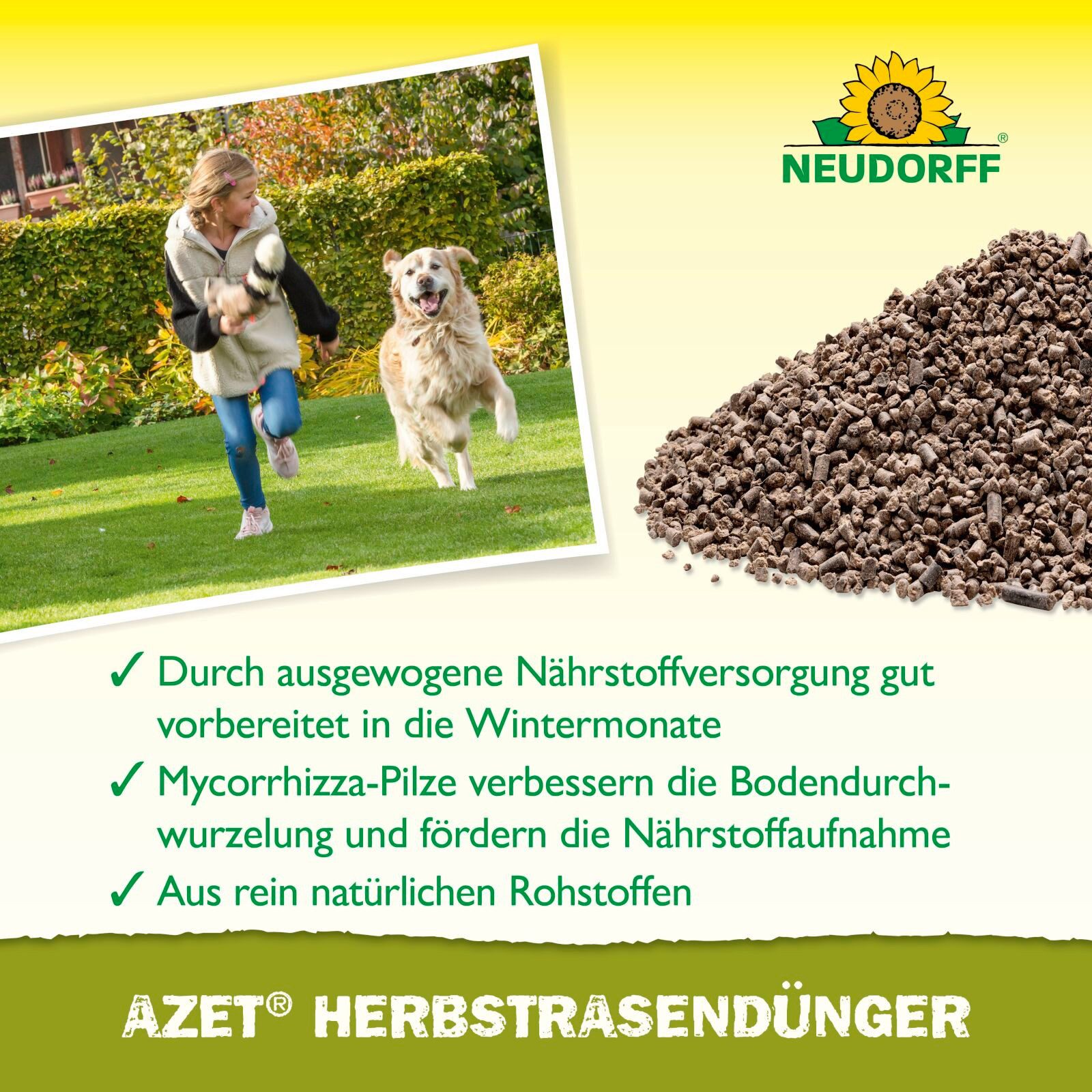 Neudorff Rasendünger Azet HerbstRasenDünger 10 kg – Bild 4 von 5