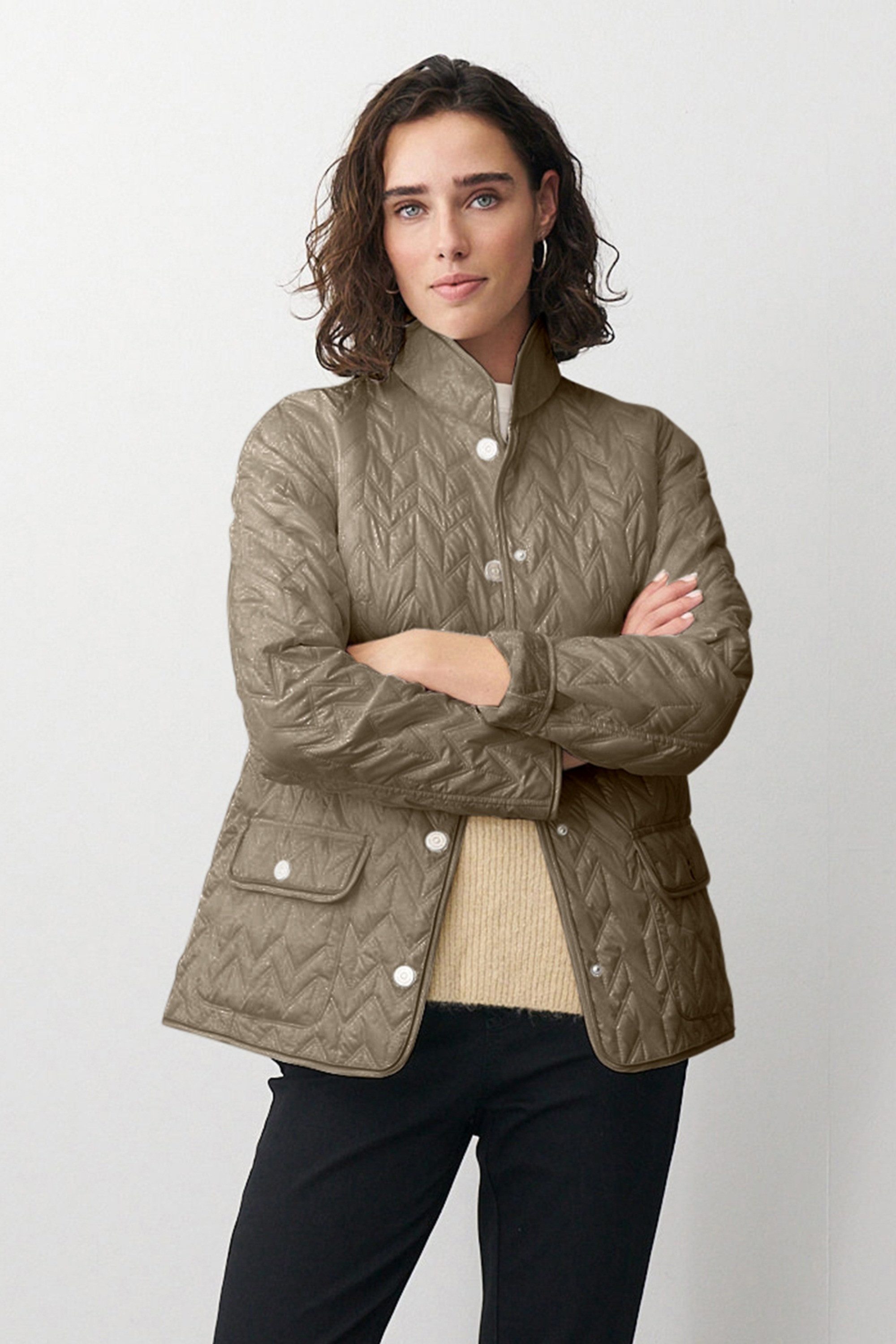 Barbara Lebek Wendejacke Damenjacke zum Wenden oder moderne Übergangsjacke uni/gemustert