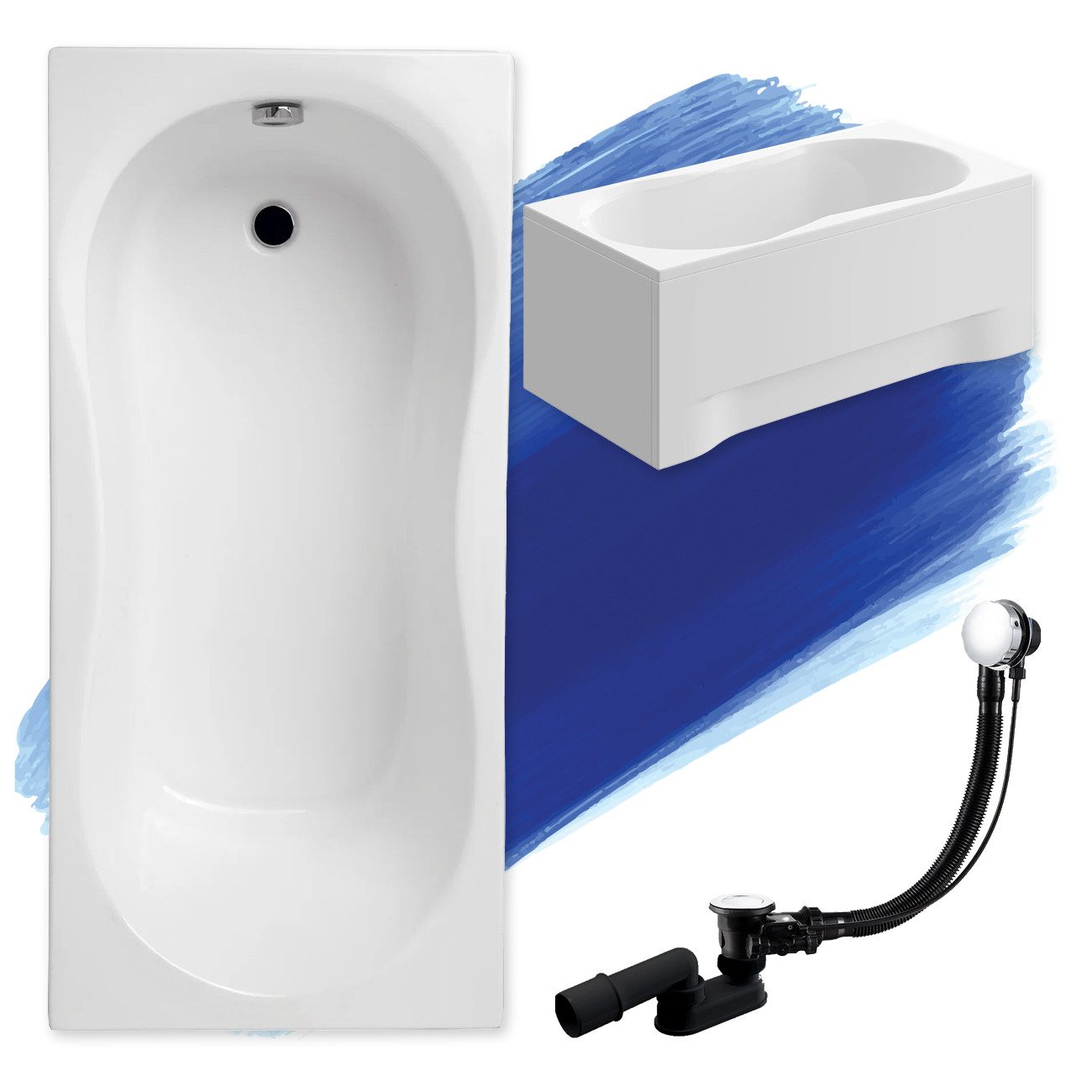 KOLMAN Badewanne Rechteck Gracja 140x70, Ablaufgarnitur & Füße GRATIS. € 419,99