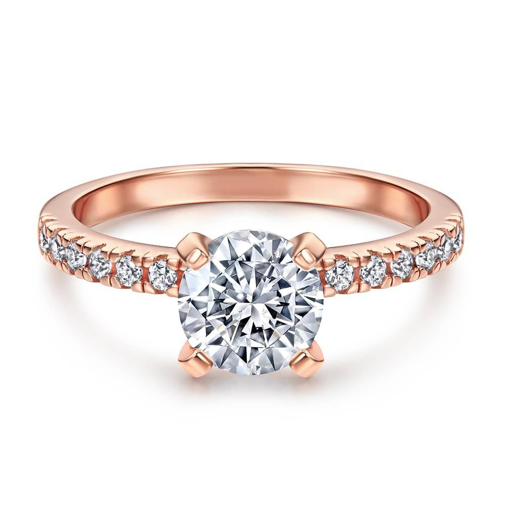 Lisandra Scott Silberring Funkelnder Damen Ring aus 925 Sterling Silber Solitärring mit Steinen, Solitär, der verzaubert – purer Glanz für echte Herzensmomente.