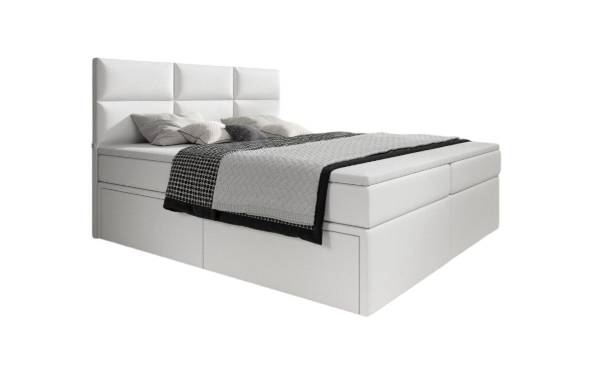 Luxusbetten24 Boxspringbett Citaro, mit USB-Anschluss und Stauraum