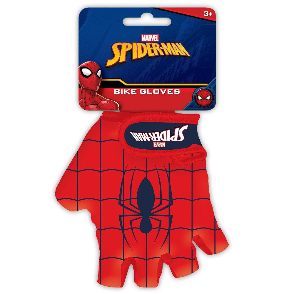 Seven Polska Fahrradhandschuhe Disney/Marvel SPIDERMAN, Größe S, fingerloser Schutz-Handschuh