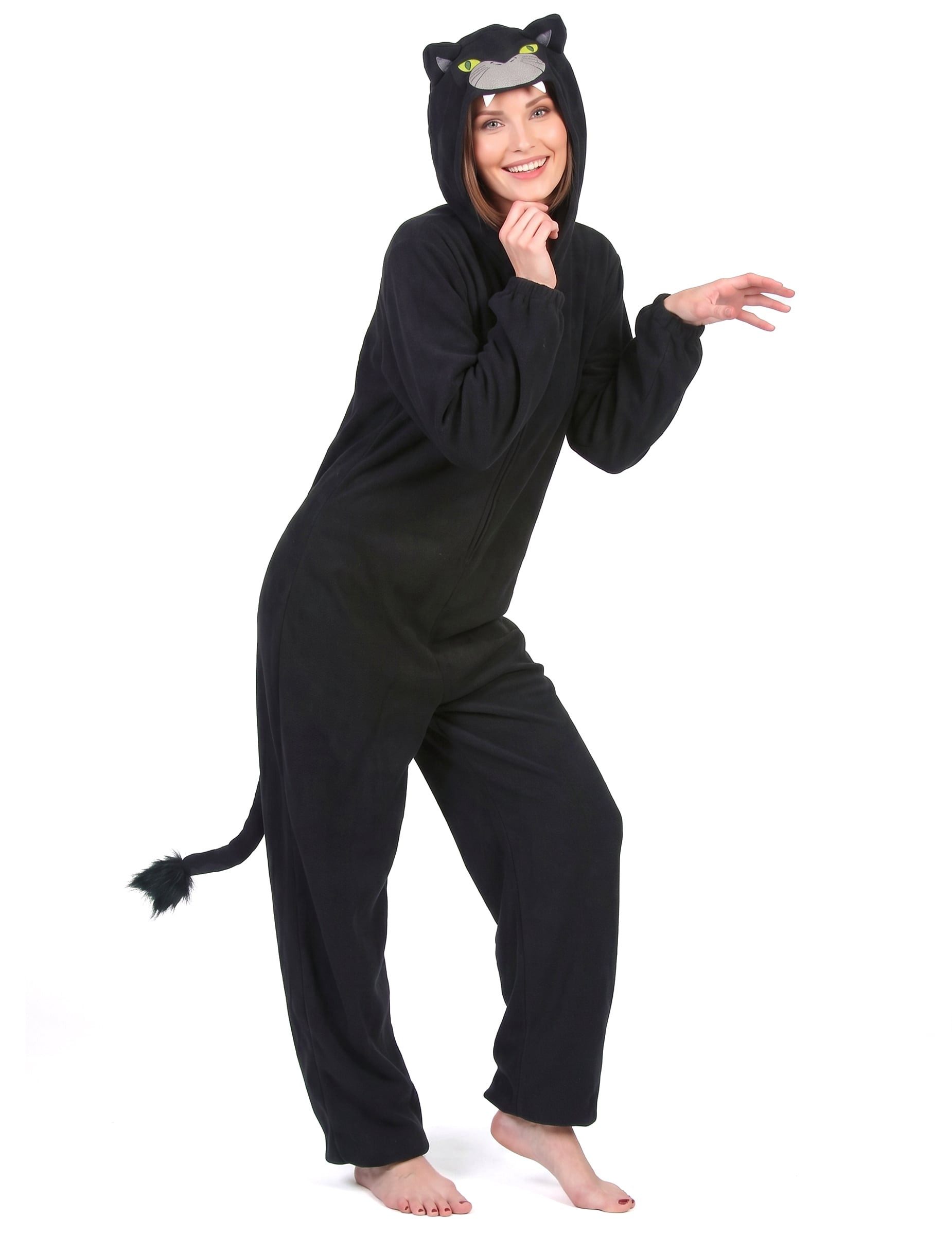 Kostüm Panther-Kostüm für Damen Tierkostüm schwarz-grau