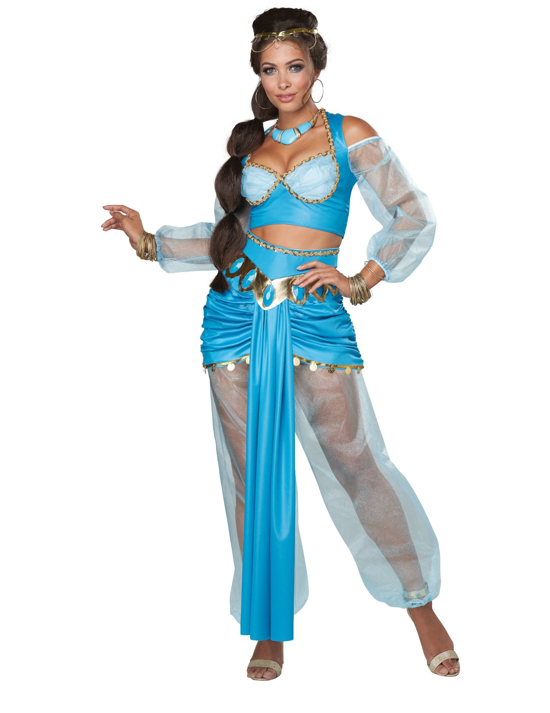 California Costumes Kostüm Orientalische Prinzessin-Kostüm Sexy-Prinzessin-Kostüm türkis-golden