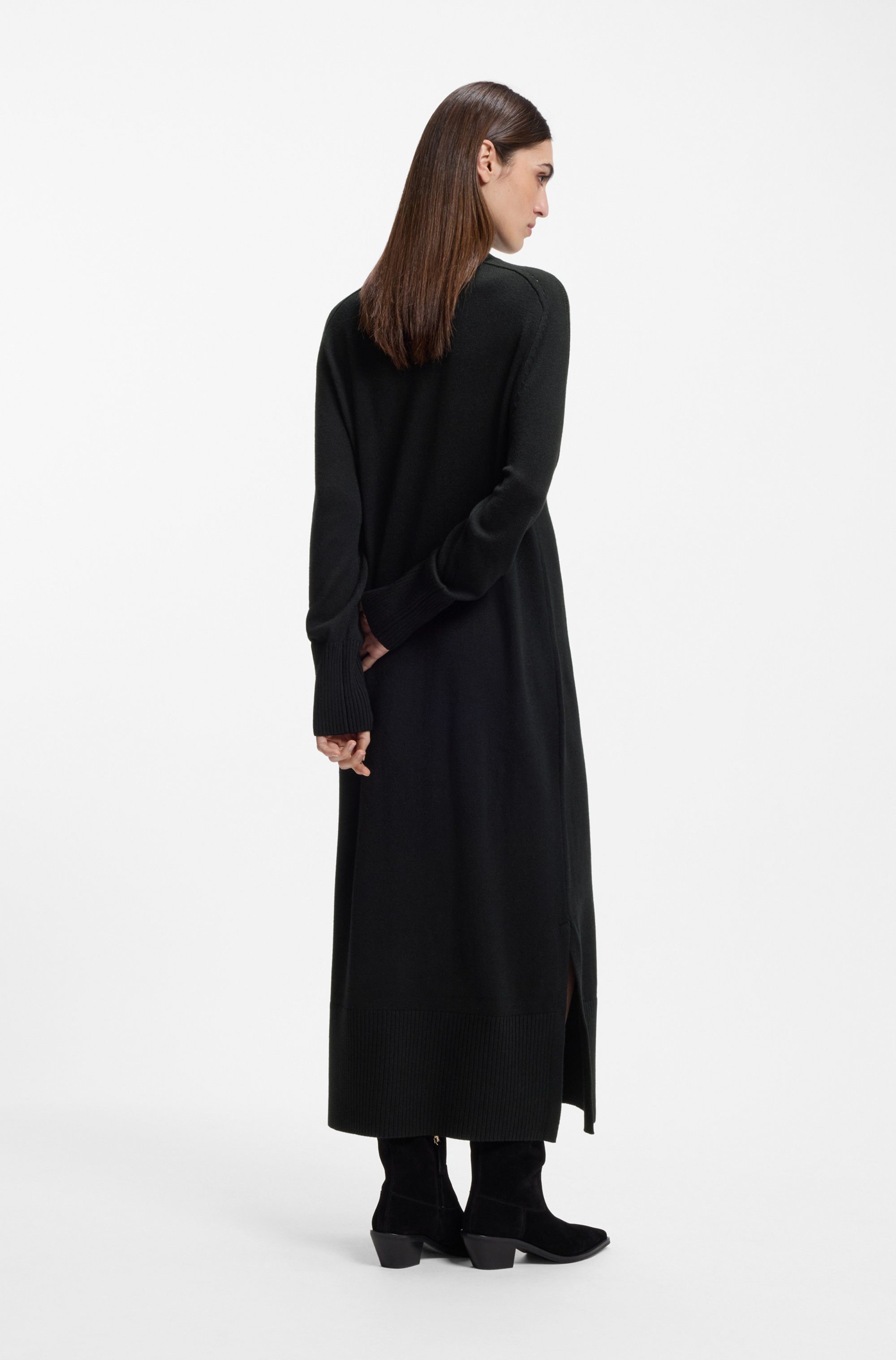 BOSS ORANGE Strickkleid Fagliatelle Premium Damenmode soft virgin wool blen günstig online kaufen