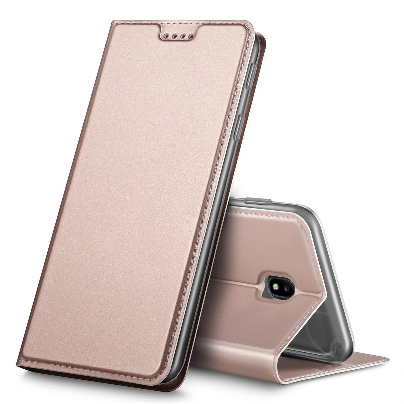 CoolGadget Handyhülle Klapptasche Wallet Kartenfach für Samsung Galaxy J3 2017 5 Zoll, Ultra Slim Flip Case Hülle Klapphülle Cover Schutzhülle