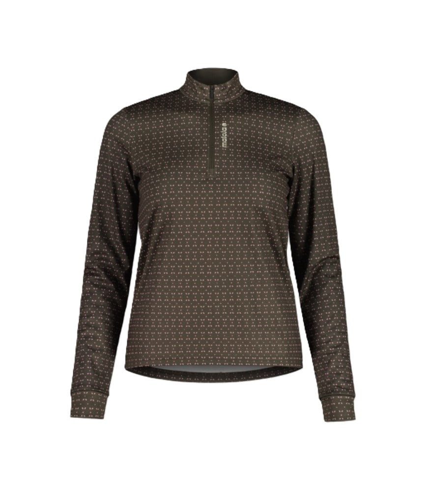 Maloja Langarmshirt SawangM Adventure Midlayer Shirt (warm, 4-Wege-Stretch) braun Damen