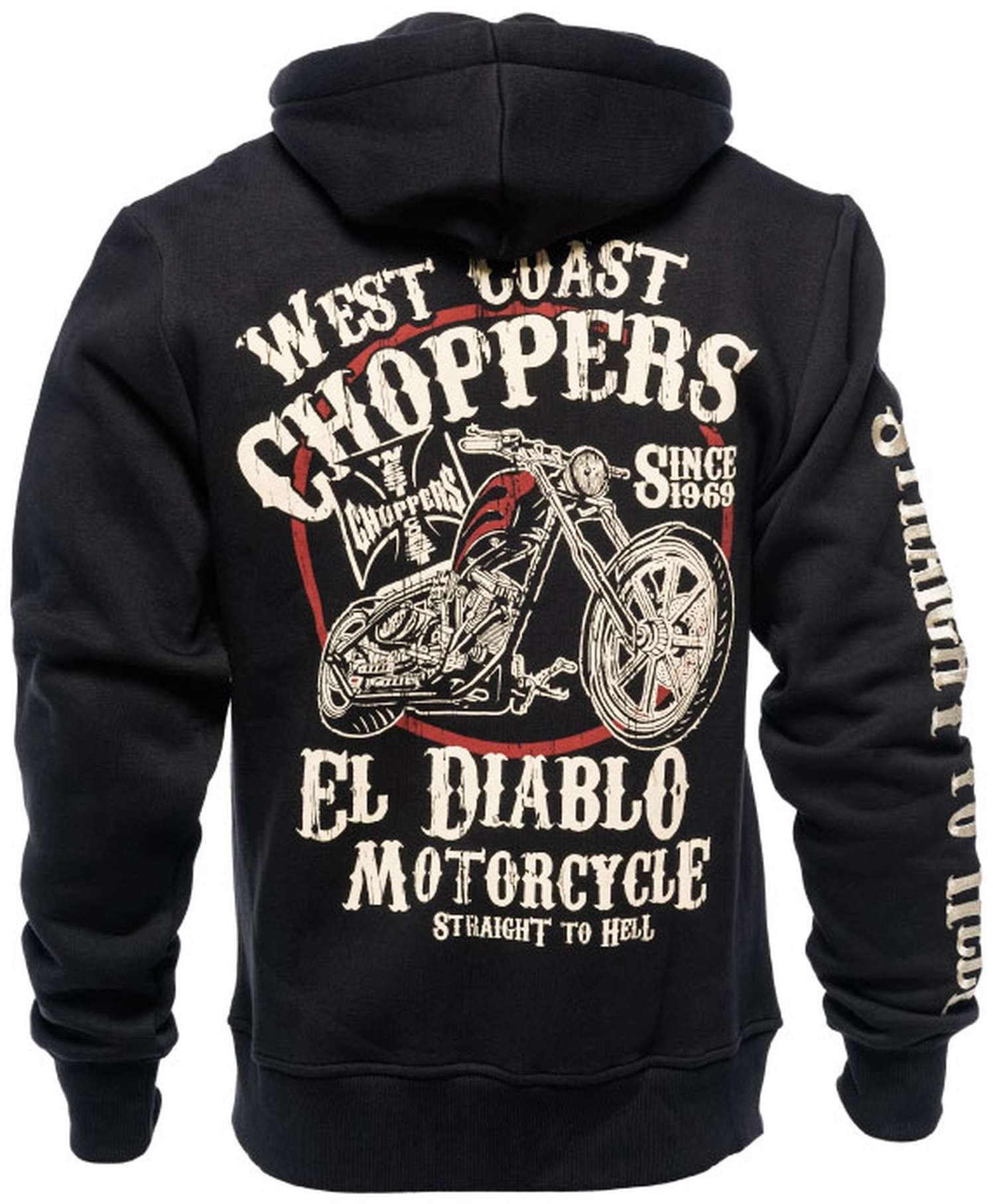 West Coast Choppers Sweater West Coast Choppers Herren Zip Hoodie El Diablo