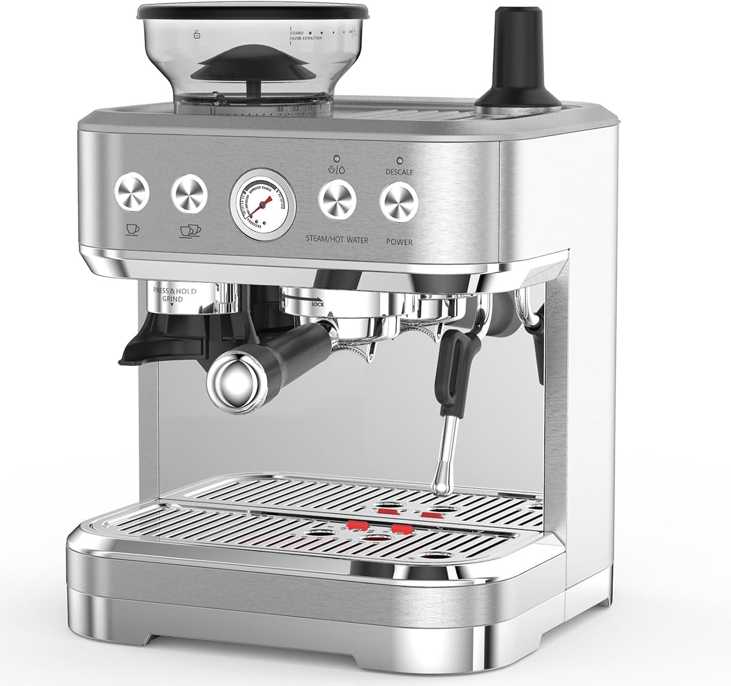 Espressomaschine 2.3L Wassertank 15-Bar-Extraktionsdruck,Espresso Siebträgermaschine