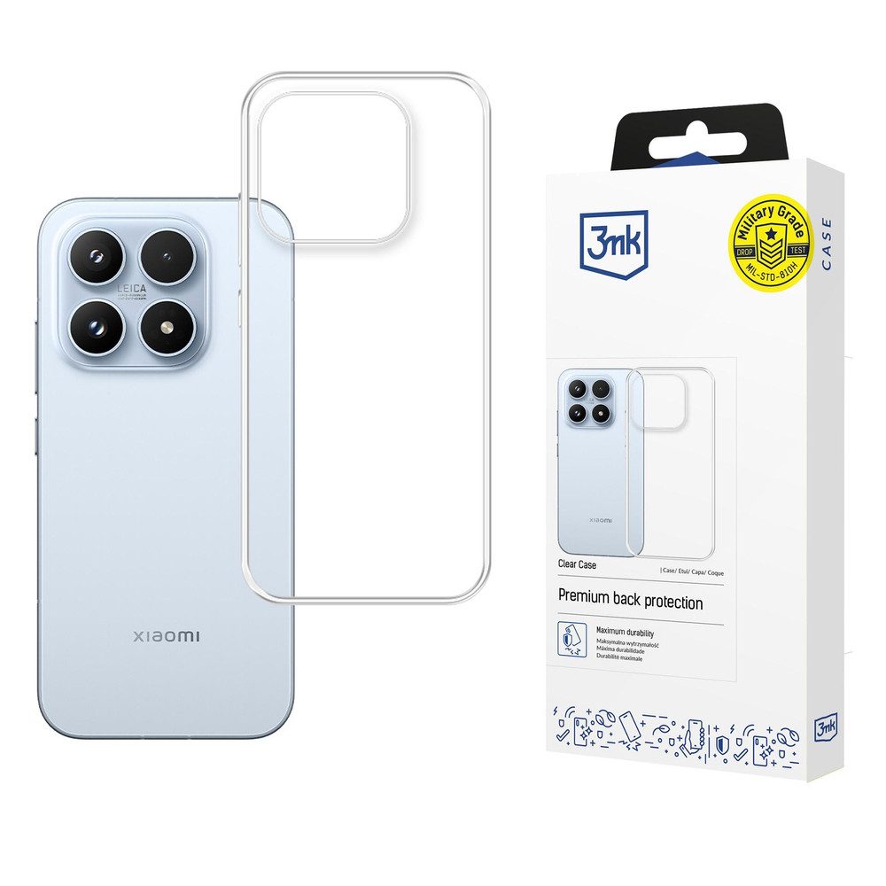 3MK Handyhülle Dünne stabile Clear Case Hülle für Xiaomi 17 - transparent 6,3 Zoll, Transparente Schutzhülle, kompatibel mit kabellosem Laden