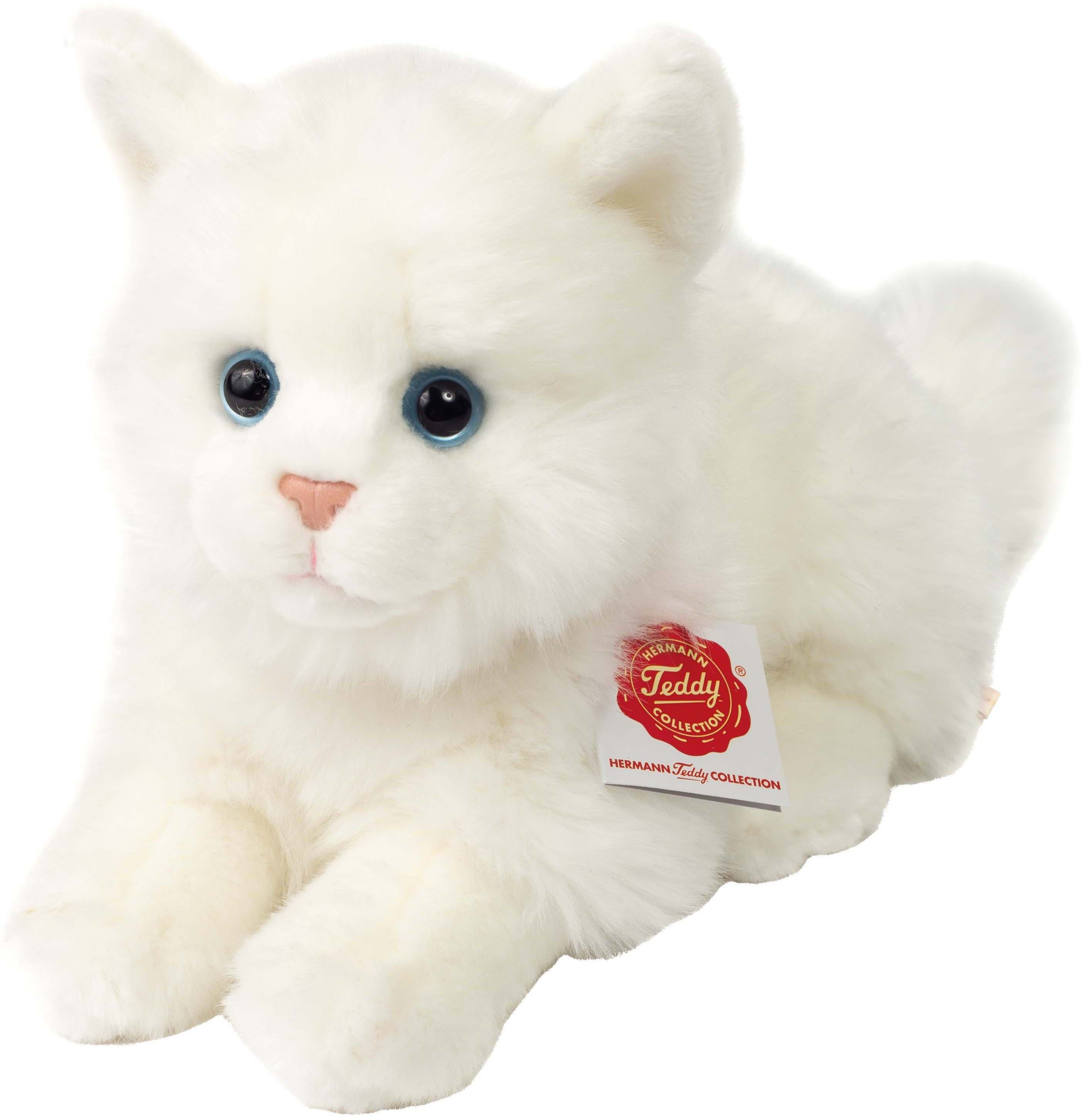 Teddy Hermann® Kuscheltier Britisch Kurzhaar Katze 20 cm, zum Teil aus recyceltem Material | Kuscheltiere