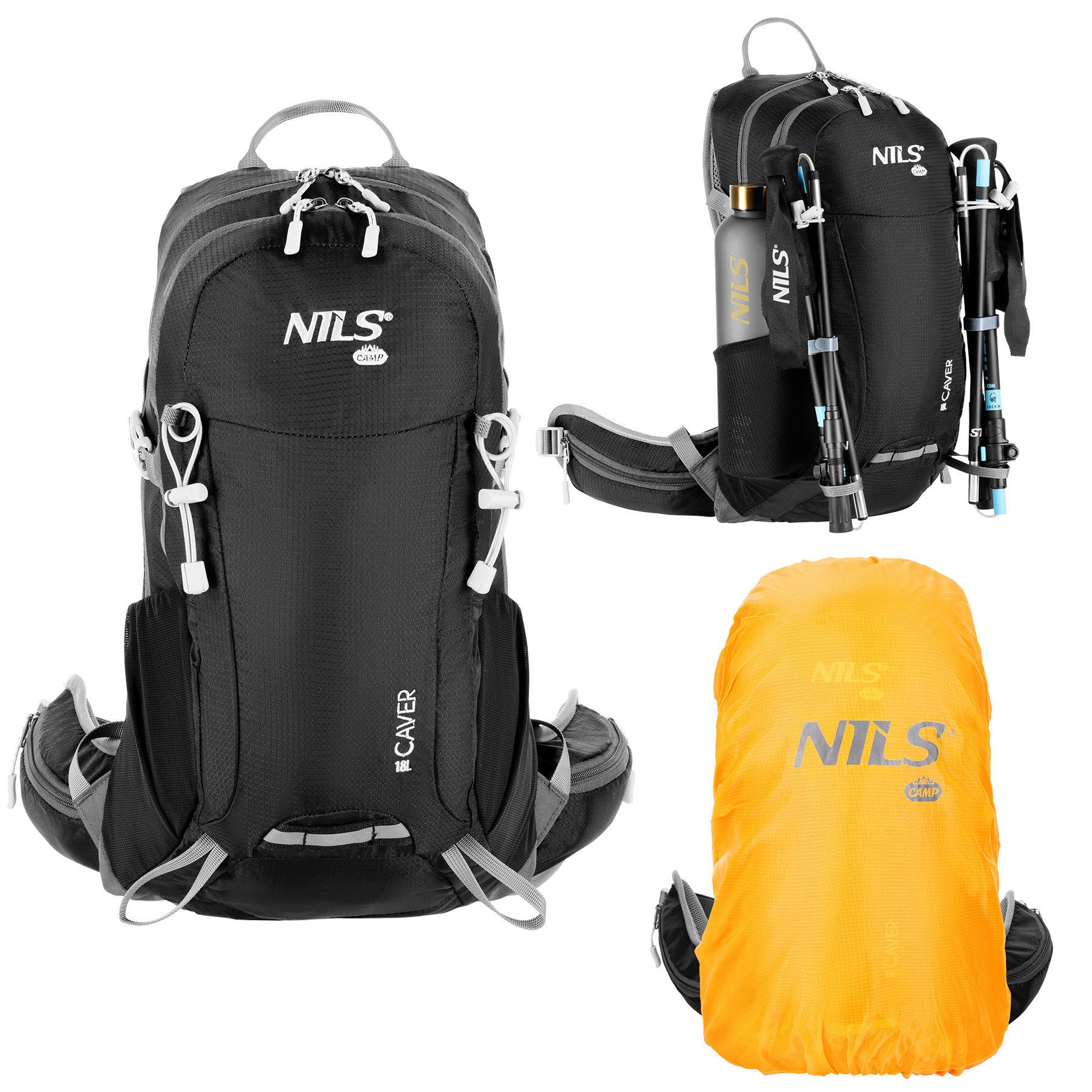 NILS CAMP Wanderrucksack Outdoorrucksack Travelrucksack Rucksack CAVER 18L, günstig online kaufen