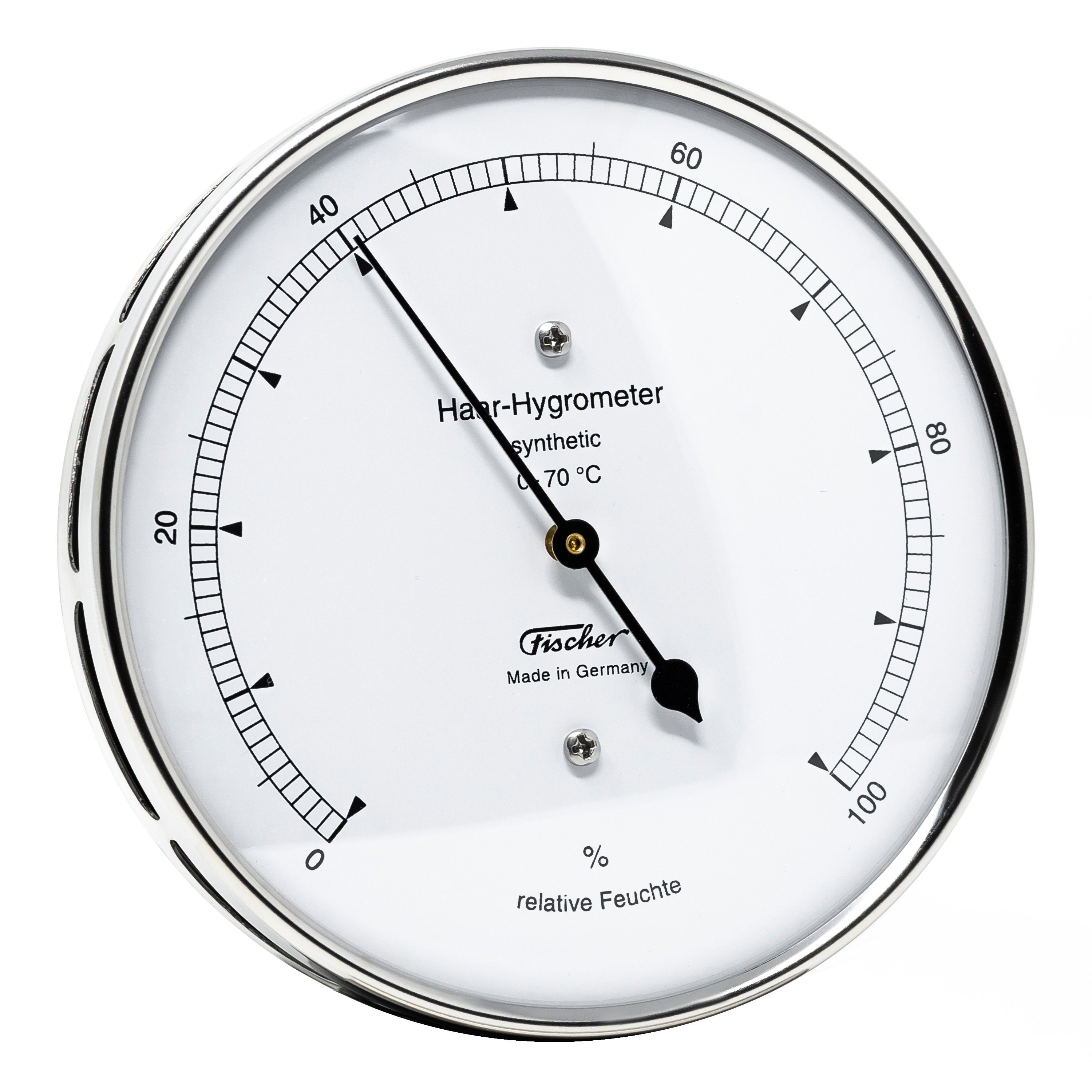 Fischer Hygrometer Fischer 122.01 Hygrometer synthetic 103mm Edelstahl Made in Germany