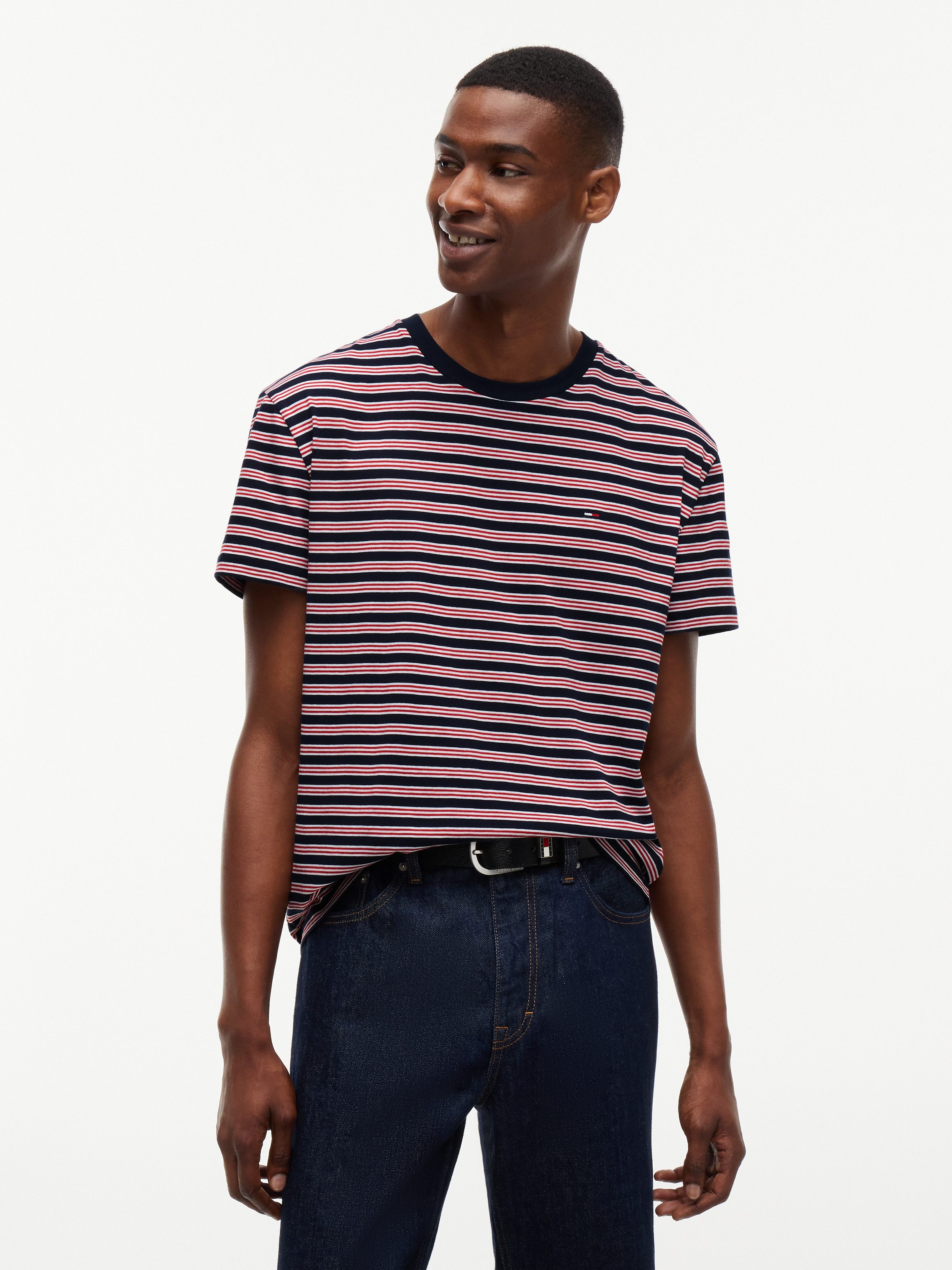 Tommy Jeans T-Shirt REGULAR STRIPE TEE Regular fit mit Streifenmuster
