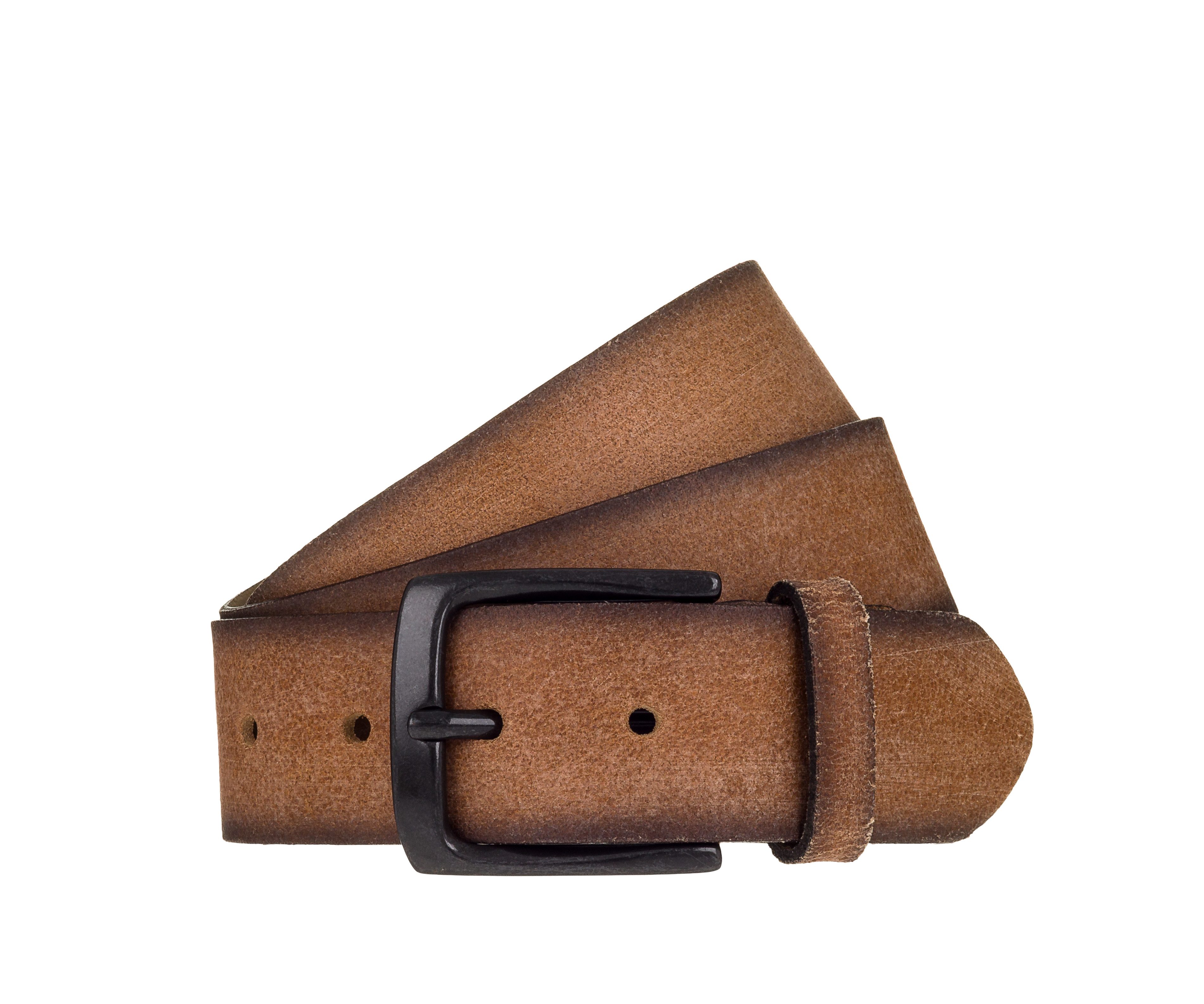 MUSTANG Ledergürtel mit 4 cm Breite, aus Rindsleder, in Antik-Optik