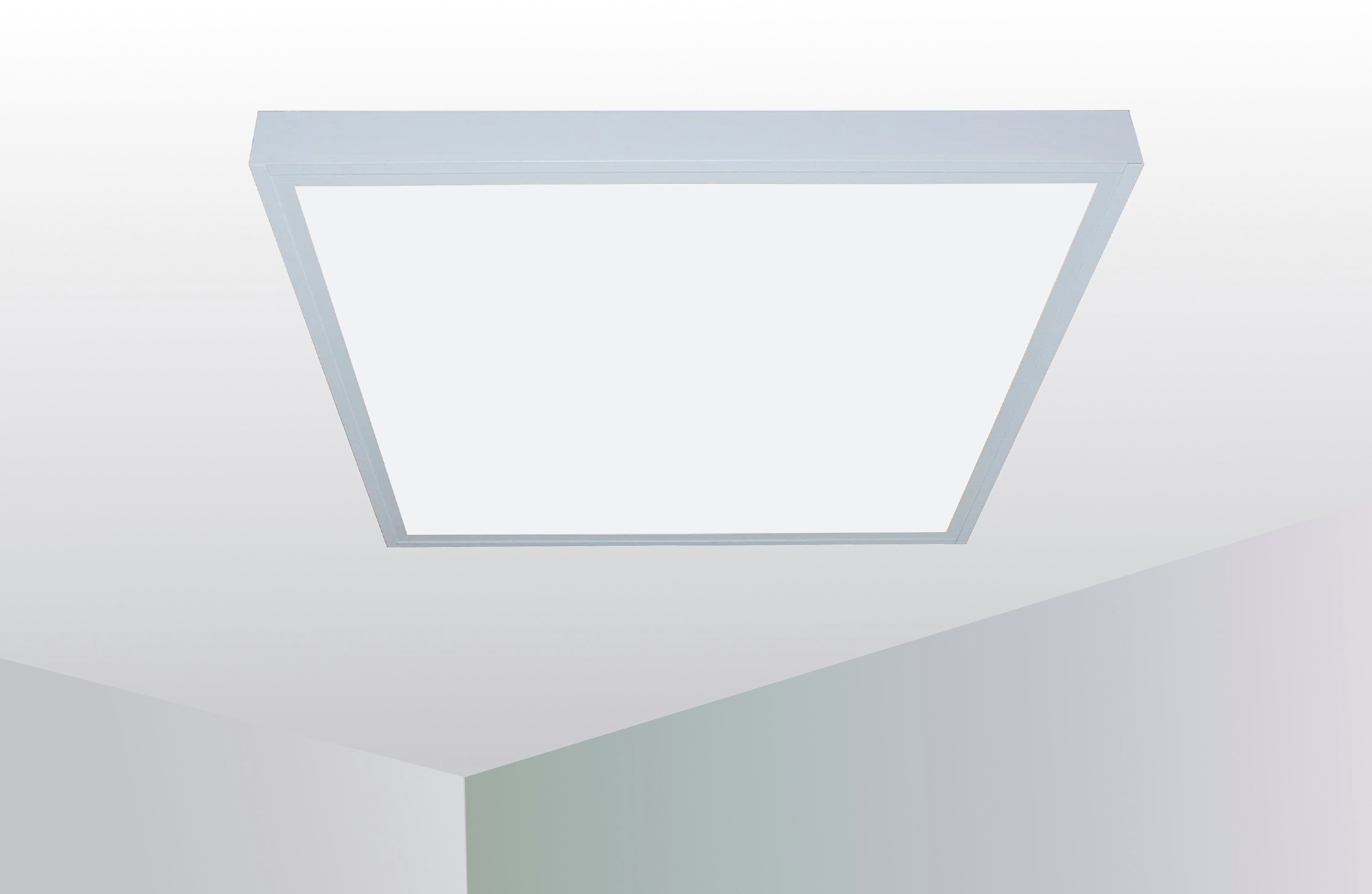 LED Panel Deckenleuchte Deckenlampe Flach 62x62 Leuchtmittel Aluminium weiß matt