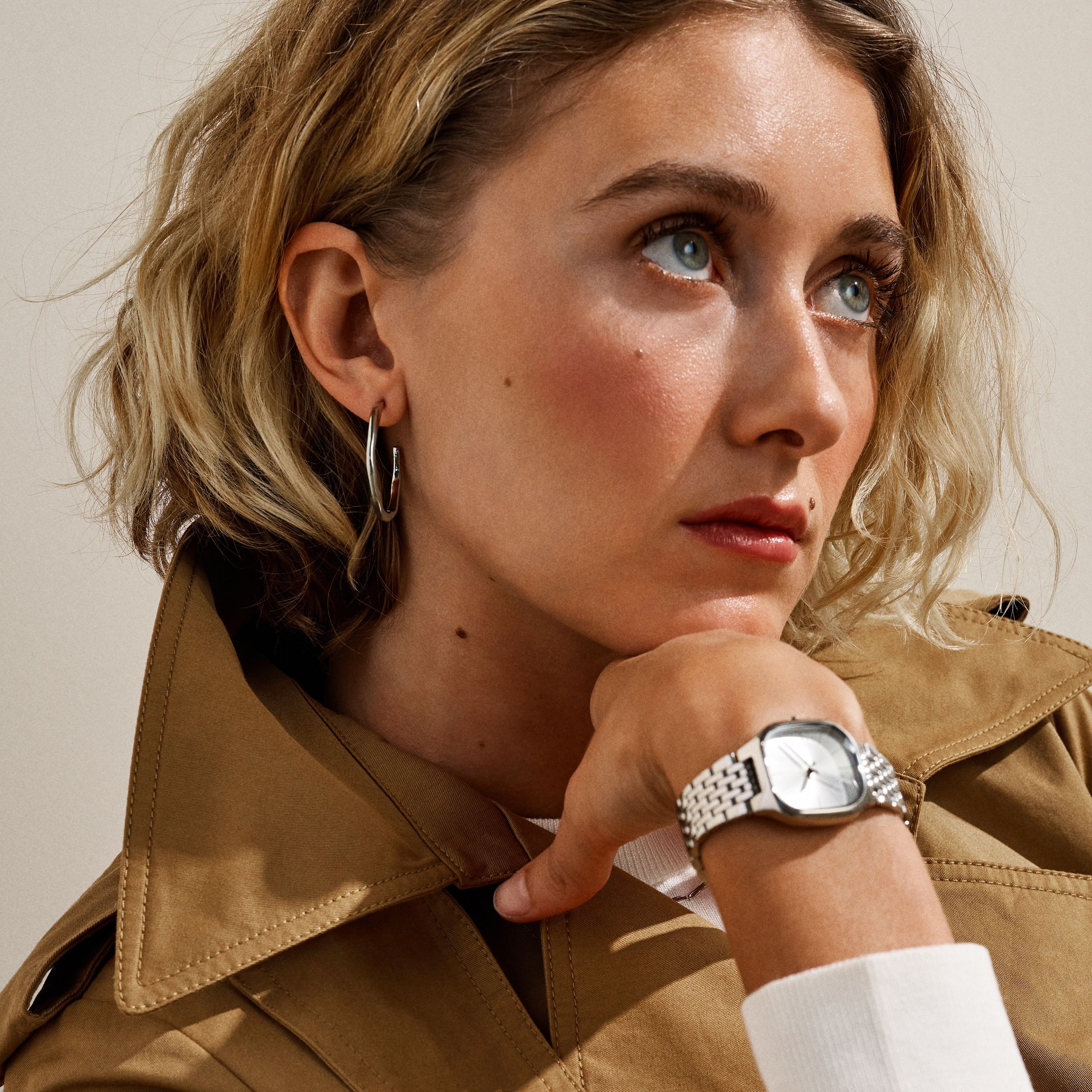 SKAGEN Paar Creolen Schmuck Geschenk Edelstahl MODERNE STAK