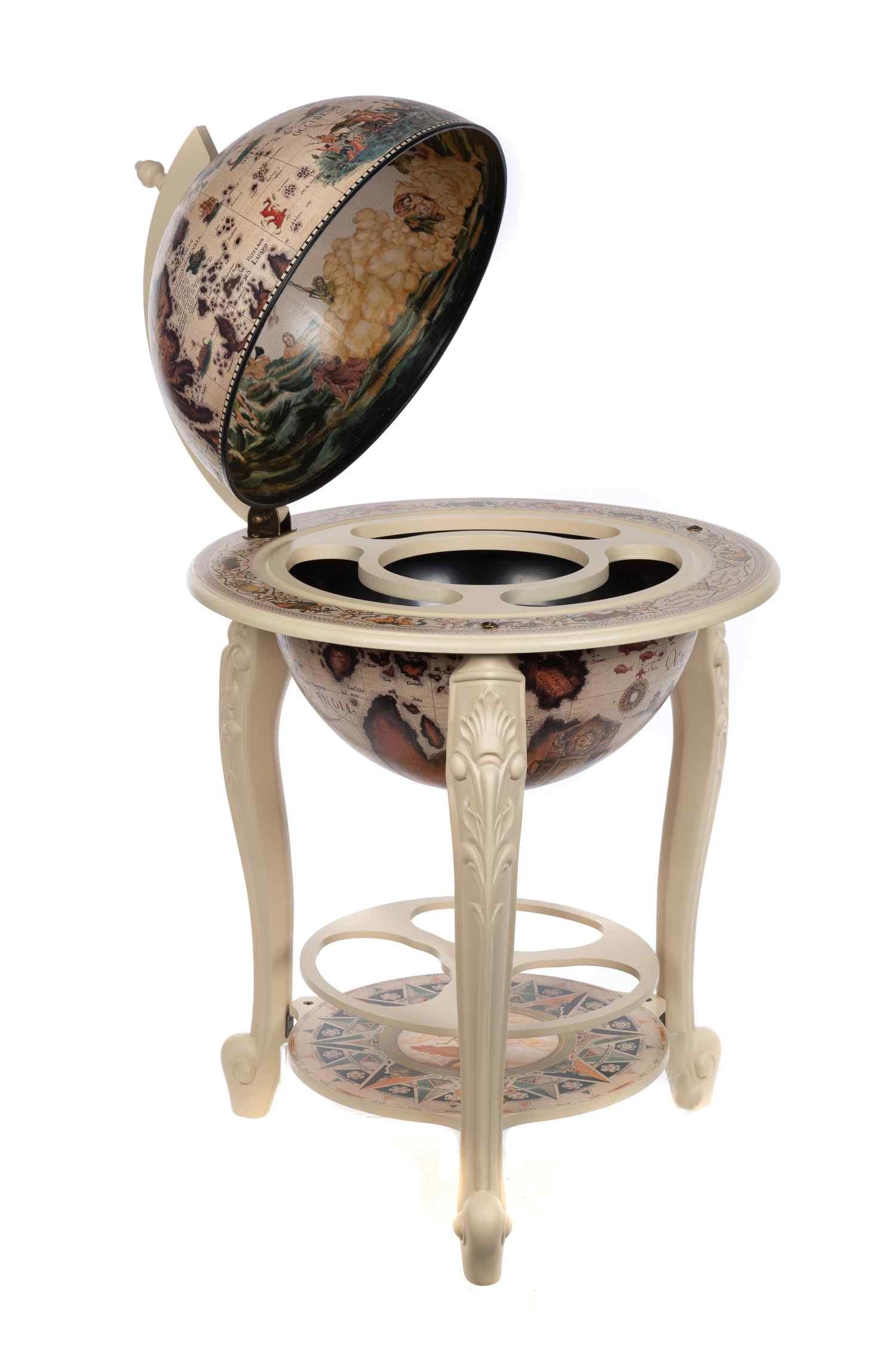 BIRENDY Dekoobjekt Riesiger Barwagen WW10 Eukalyptusholz Säulen 115cm Globu günstig online kaufen