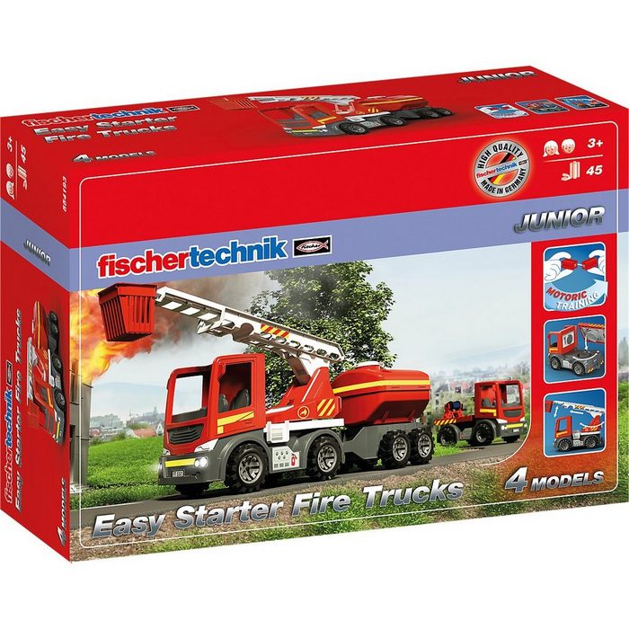 fischertechnik Konstruktions-Spielset JUNIOR Easy Starter Fire Trucks Feuerwehrfahrzeug