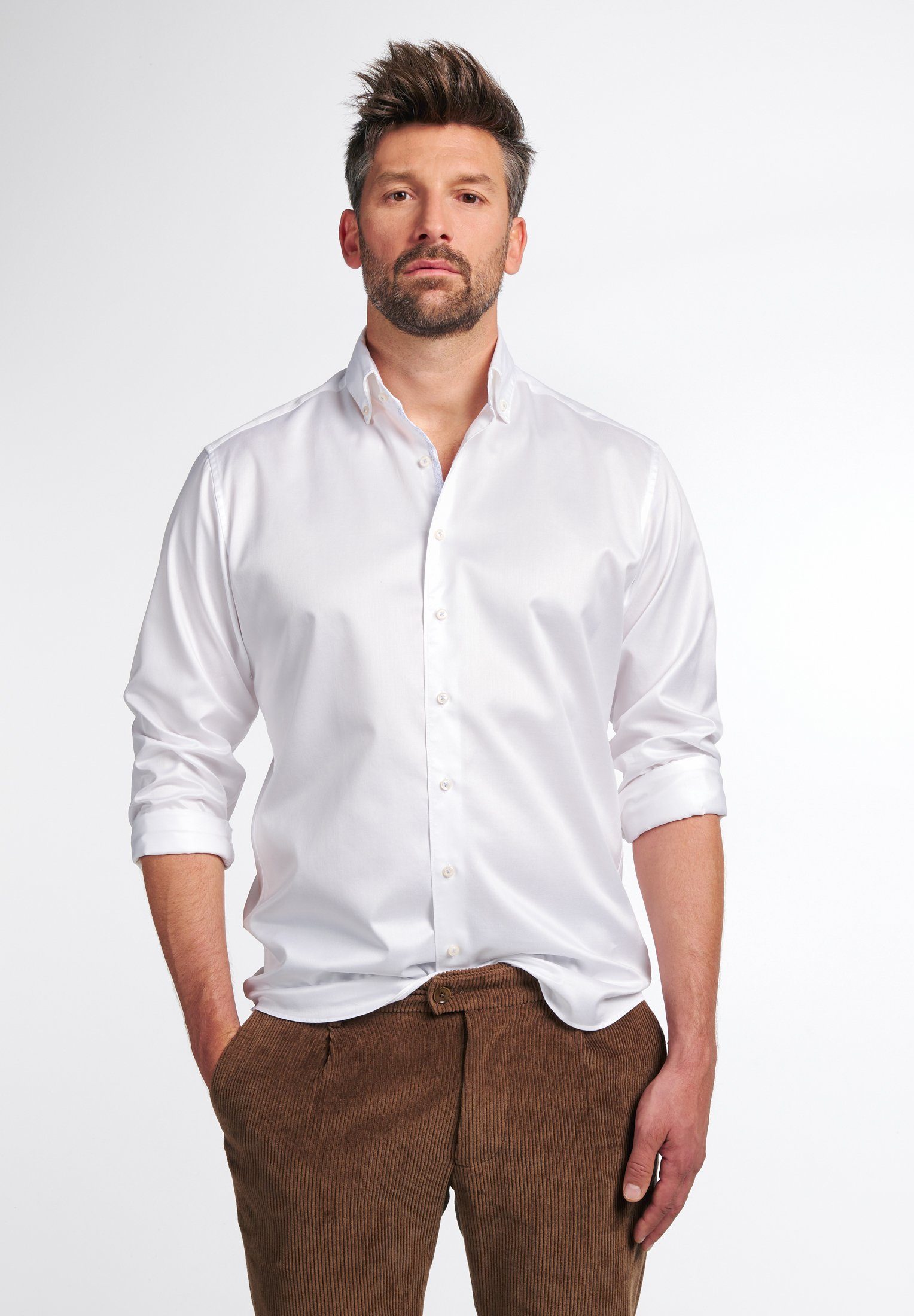 Eterna Langarmhemd MODERN FIT EASY IRON (bügelleicht) günstig online kaufen