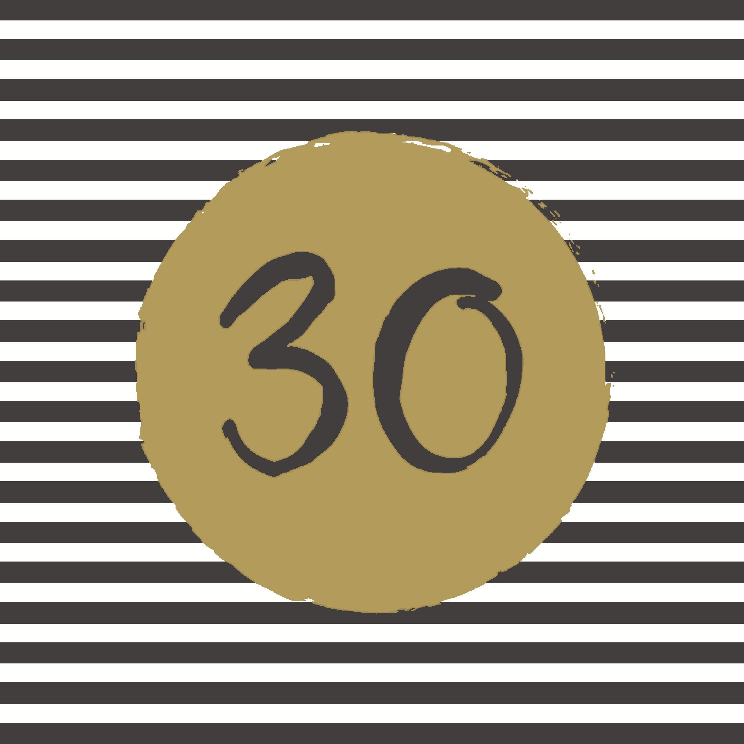 Paper+Design Papierserviette PAPER+DESIGN 201317 Lunchservietten Zahl 30 - 33 x 33 cm, 20 Stück