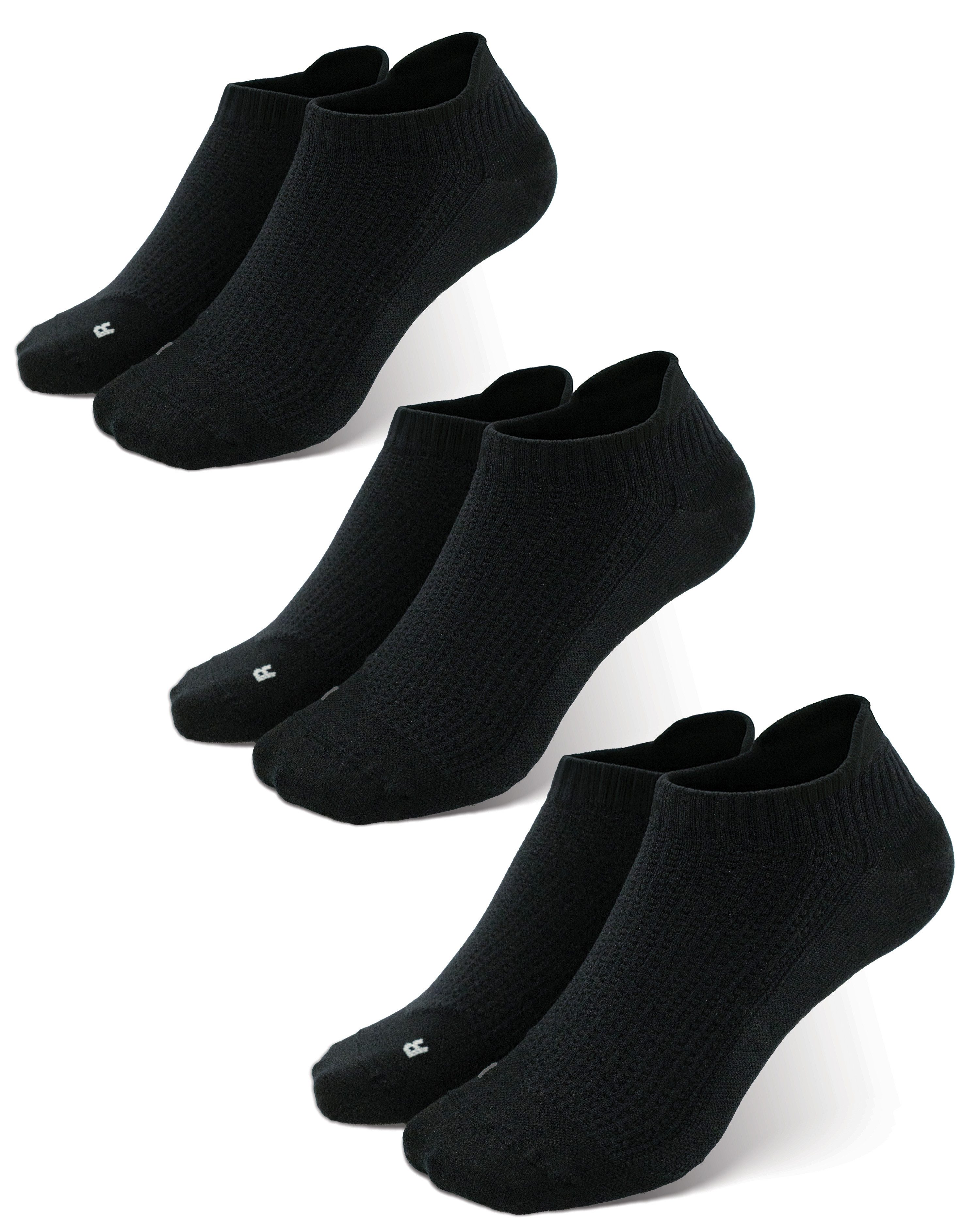 SAFERSOX Wandersocken Trekking Invisible (Set, 3 Paar) R/L Passform, kühlend, geruchshemmend, atmungsaktiv, Made in EU
