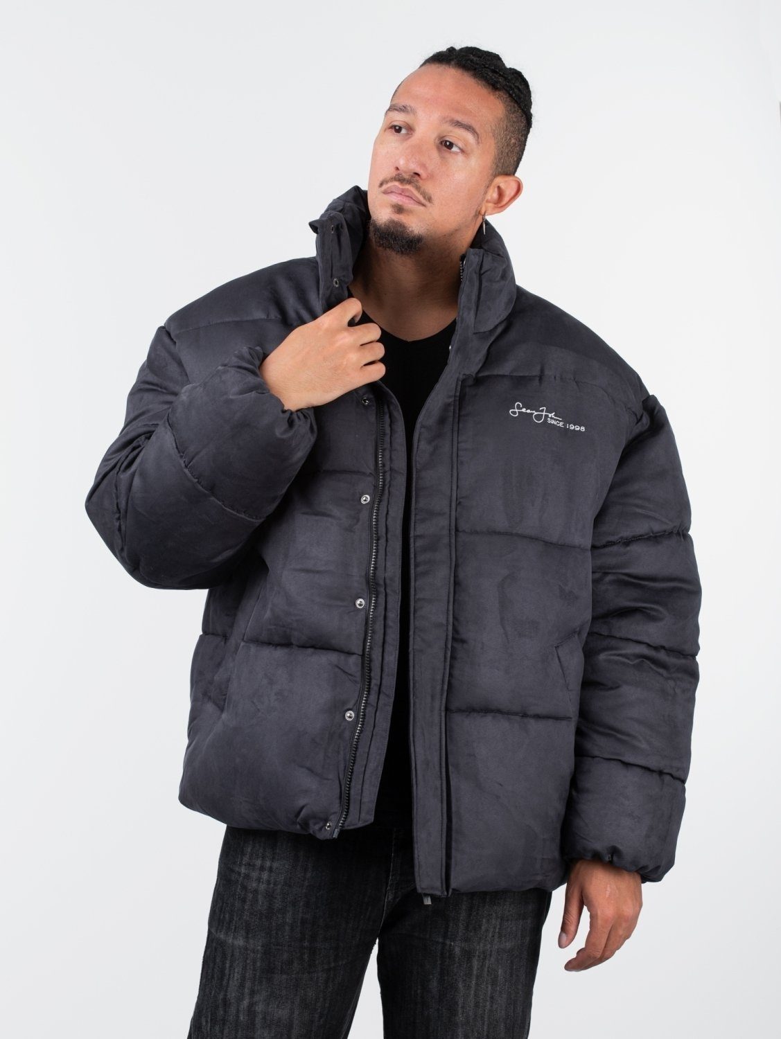 Sean John Winterjacke Sean John Script Logo Peached Puffer Jacket
